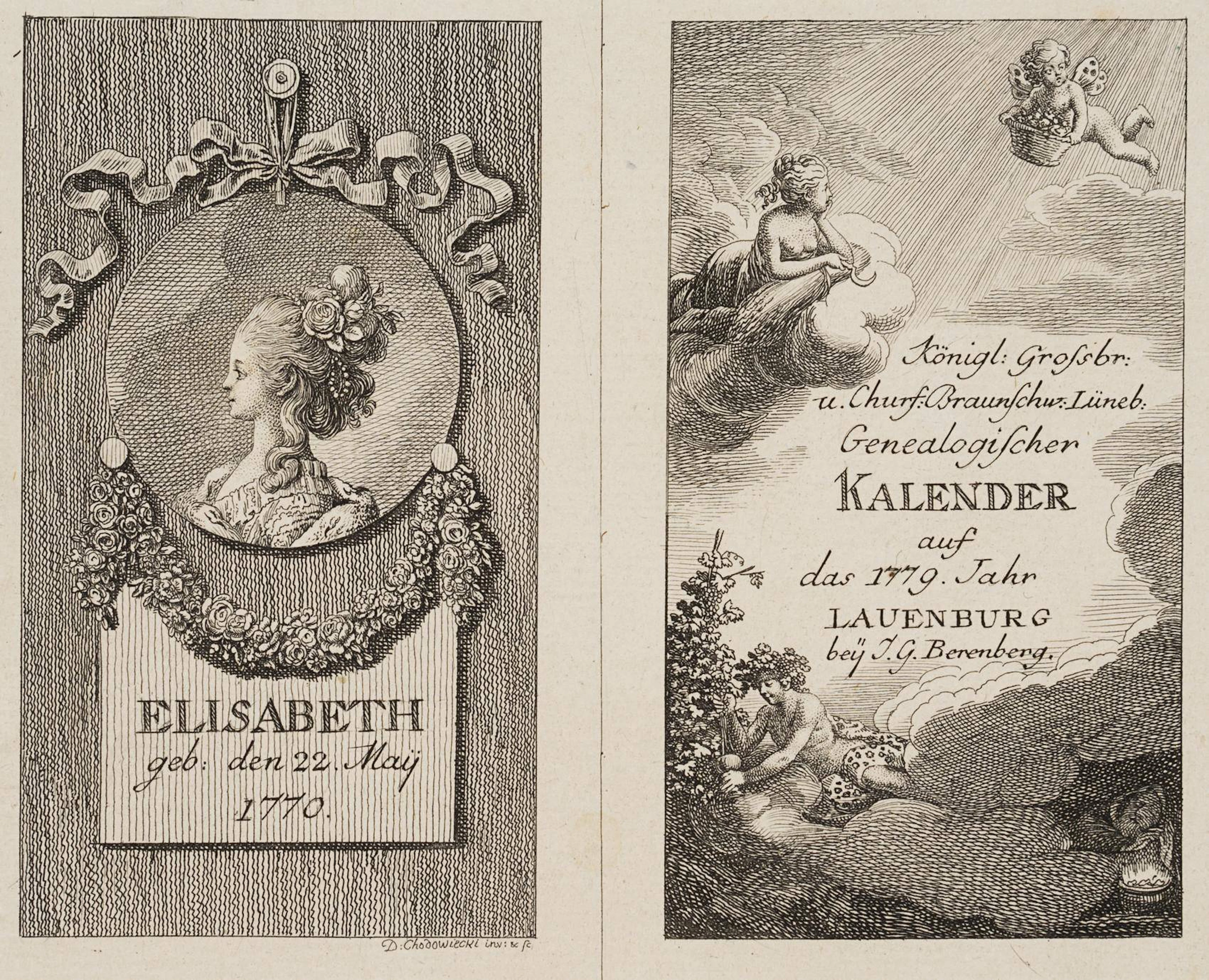 Titel und Portrait zum Lauenburger Kalender für 1779 | 13375