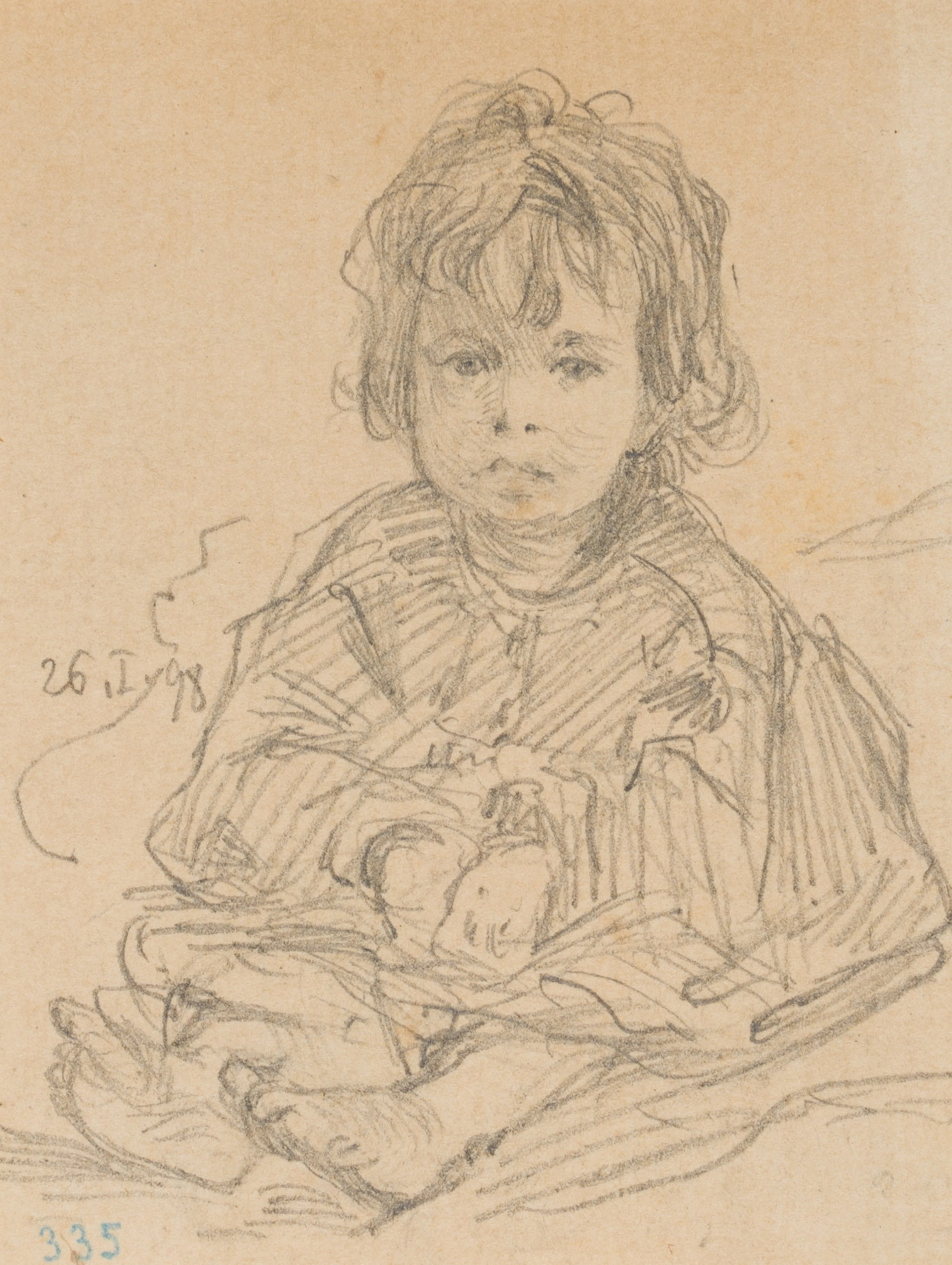 Leo Primavesi (1871 Köln - nach 1937 ), Mädchen am Boden sitzend