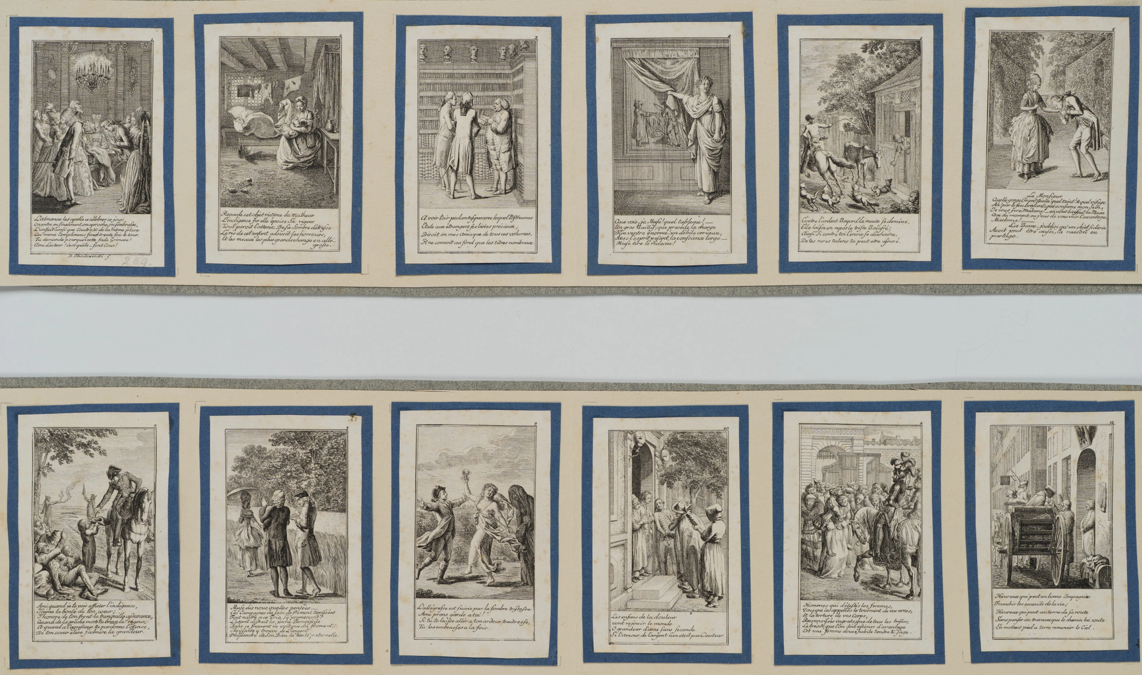 12 Blätter moralischen und satyrischen Inhalts | 14713