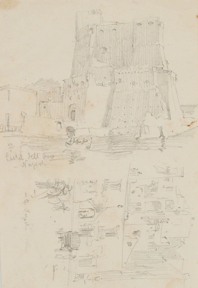 Leo Primavesi (1871 Köln - nach 1937 ), Castell dell'Ovo und Straßenansicht