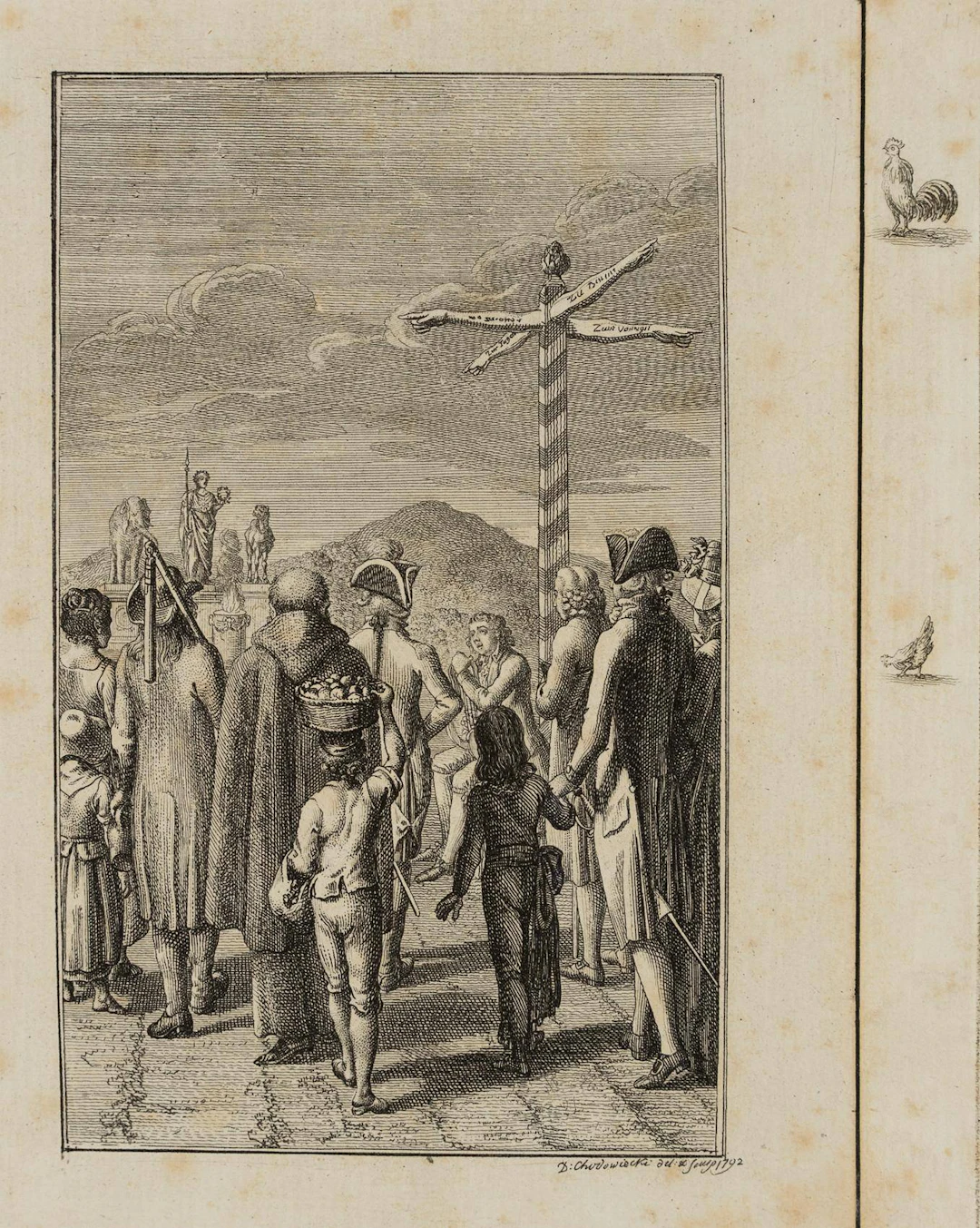 Der Dichter am Wegkreuz zur Tugend | 13904