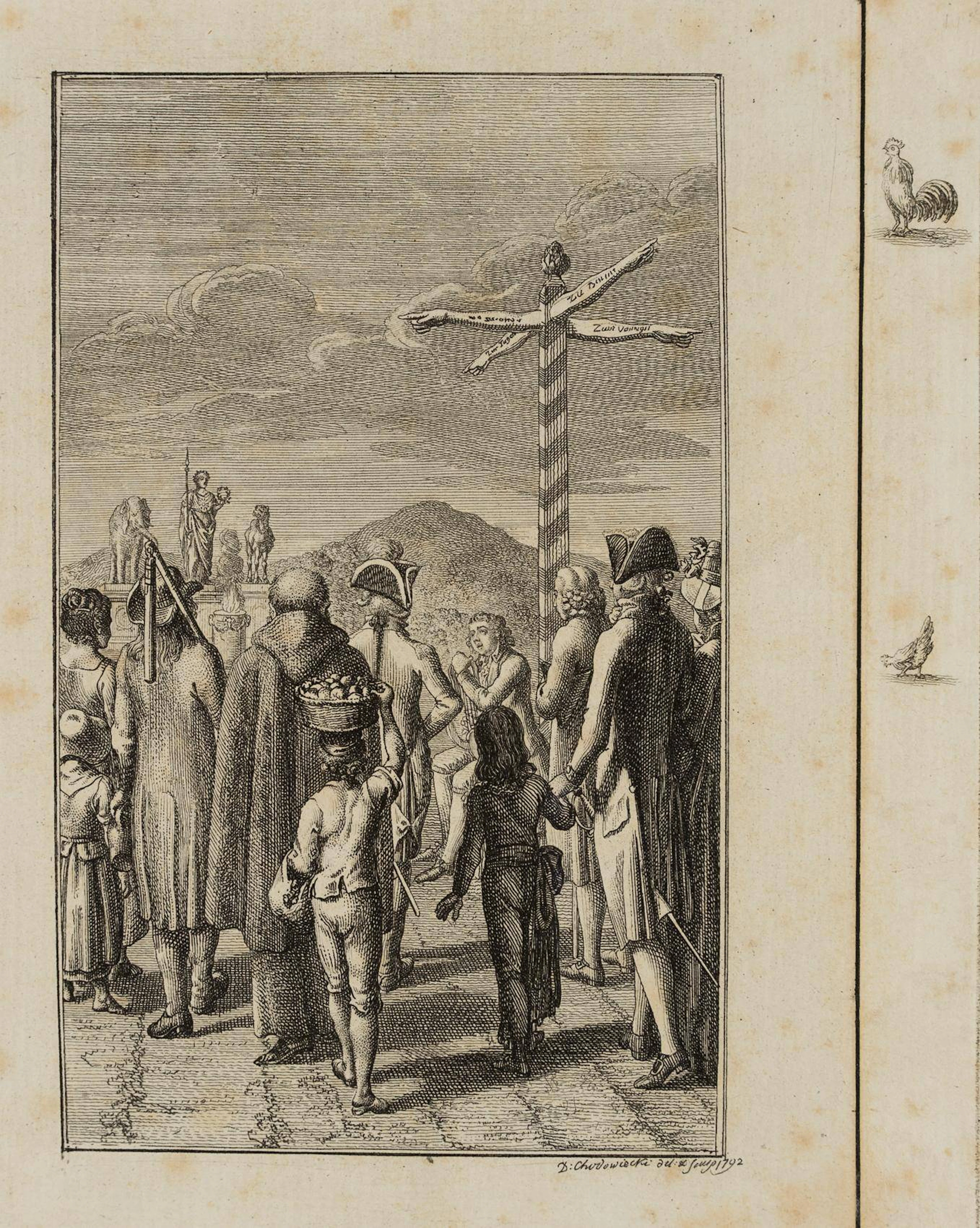 Der Dichter am Wegkreuz zur Tugend | 13904