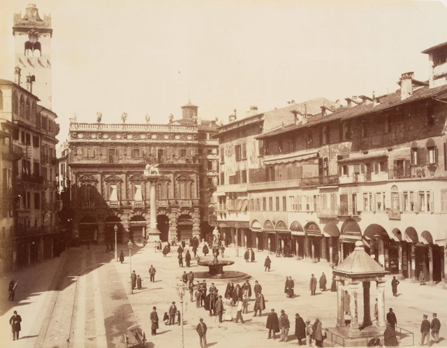 Blick über die Piazza delle Erbe, Verona | 48406