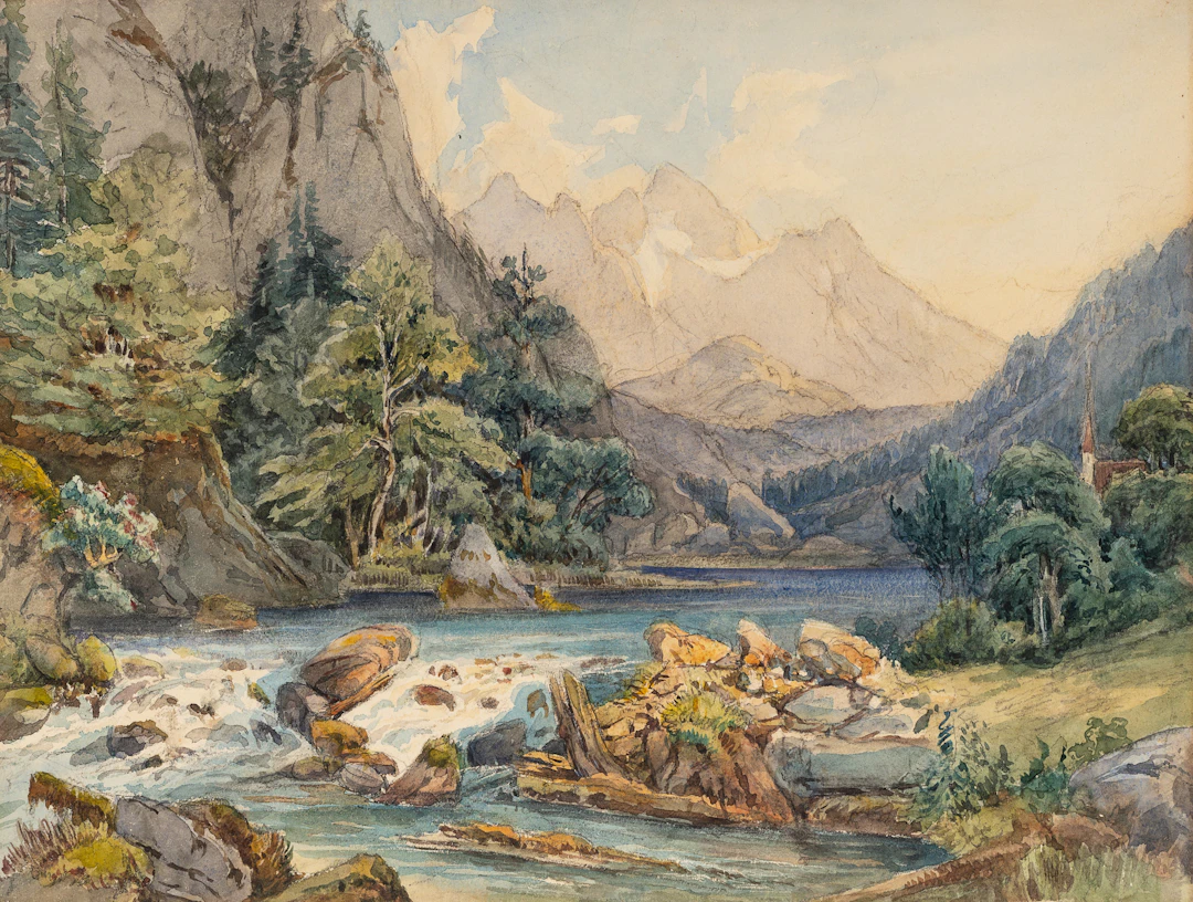 Georg Wiesend (1807 Kufstein - 1881 Berchtesgaden), Kleine Stromschnellen