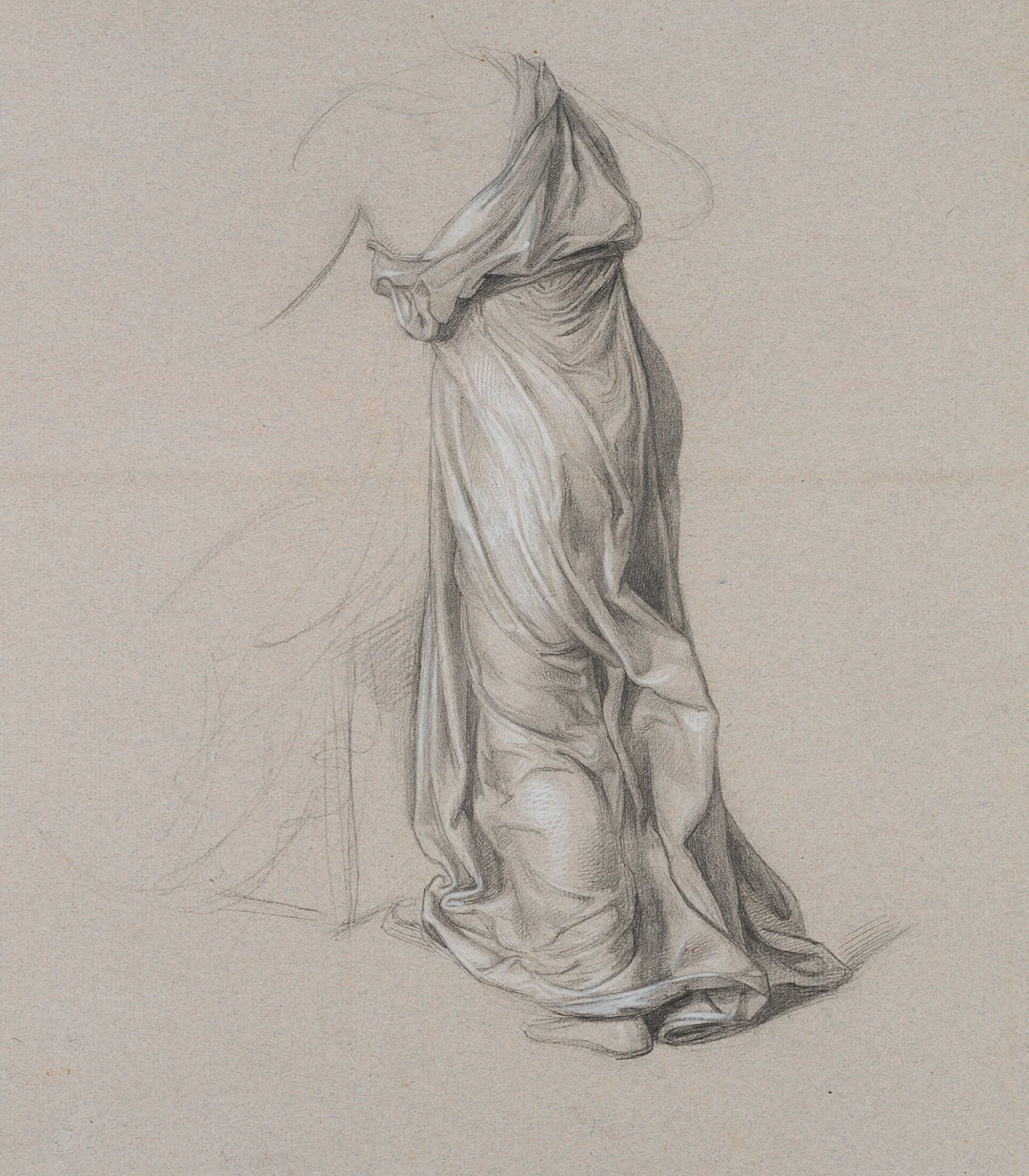 Gewandstudie an weiblicher Figur | 18151