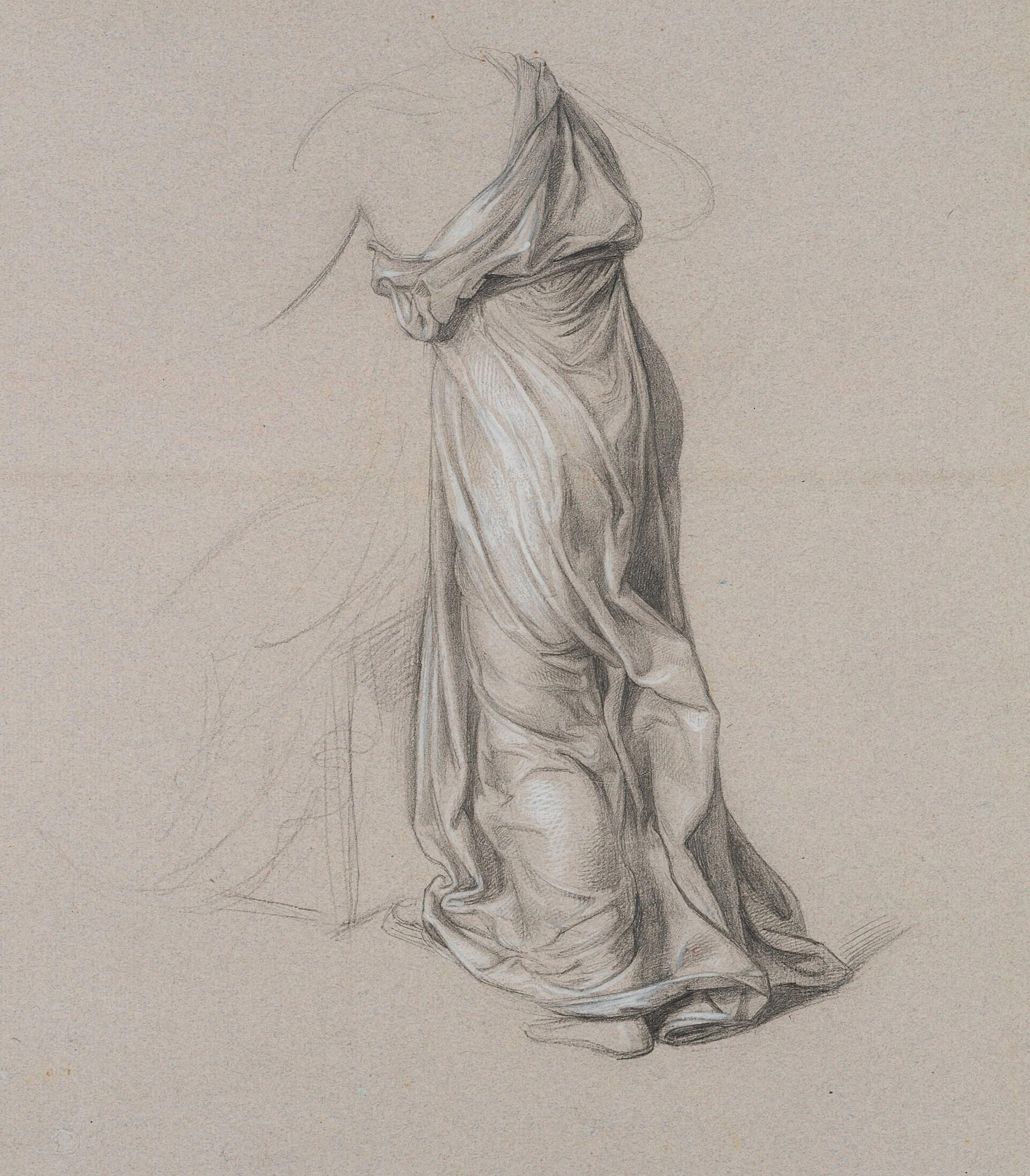 Gewandstudie an weiblicher Figur | 18151