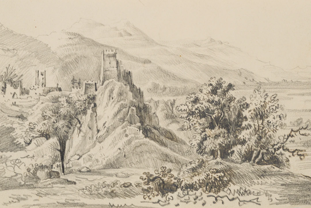 Bergland mit Burgruine | 45407