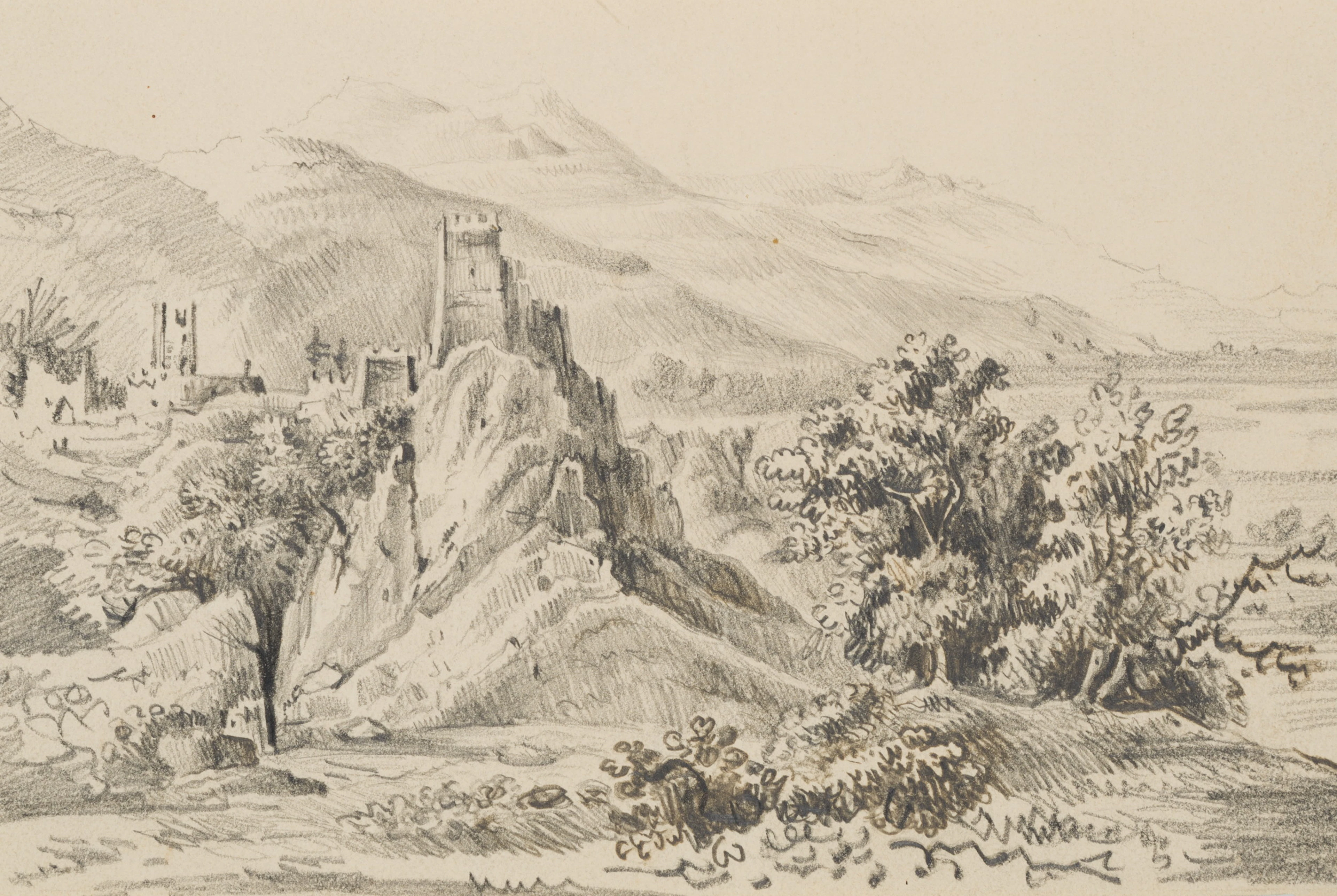 Bergland mit Burgruine | 45407