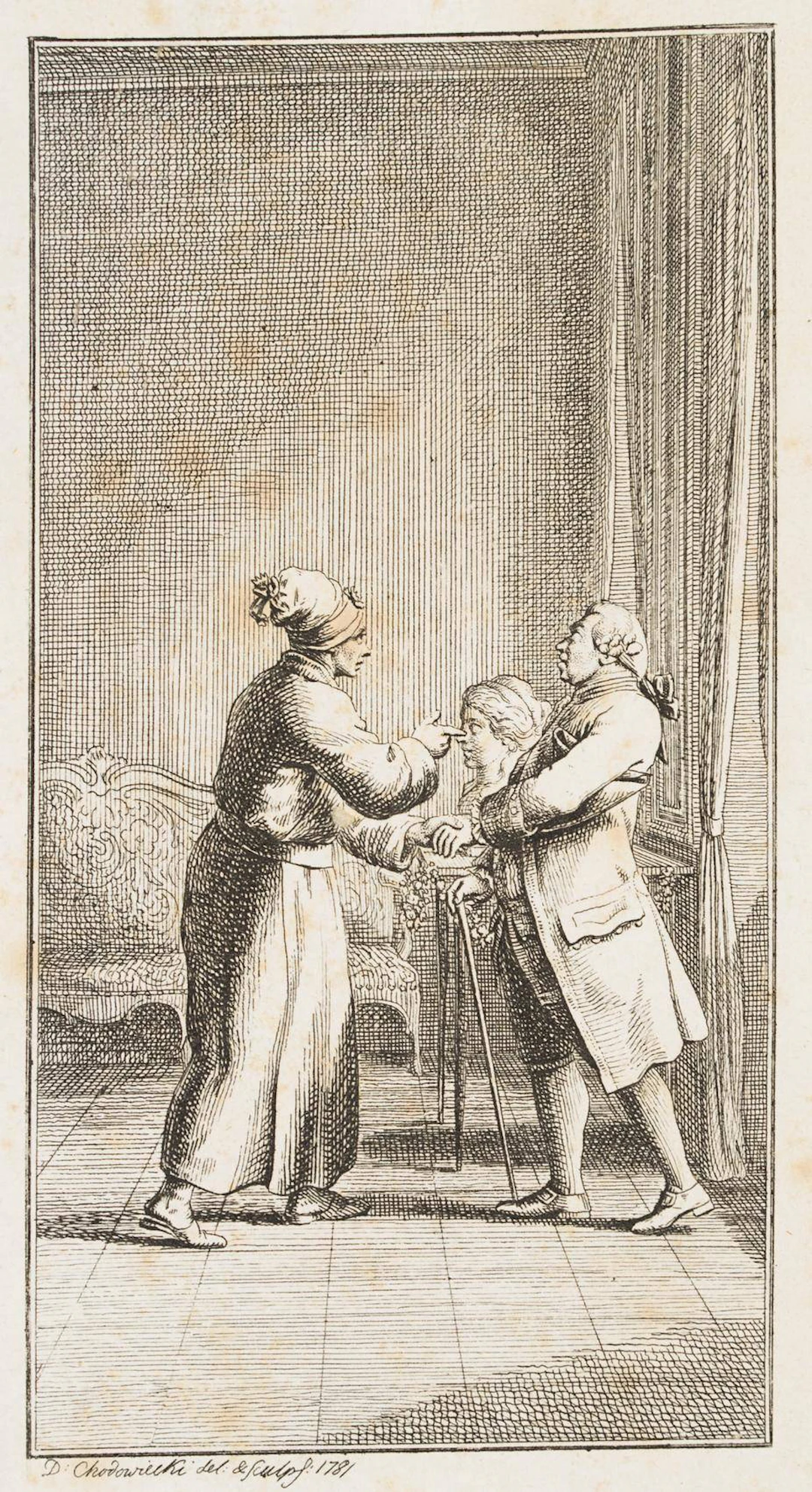 Webson zeigt Dr. Braun die Büste von Madame Arend
