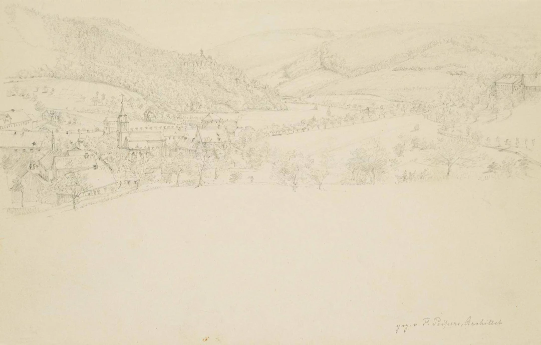 Blick in ein Tal mit kleiner Gemeinde | 14858