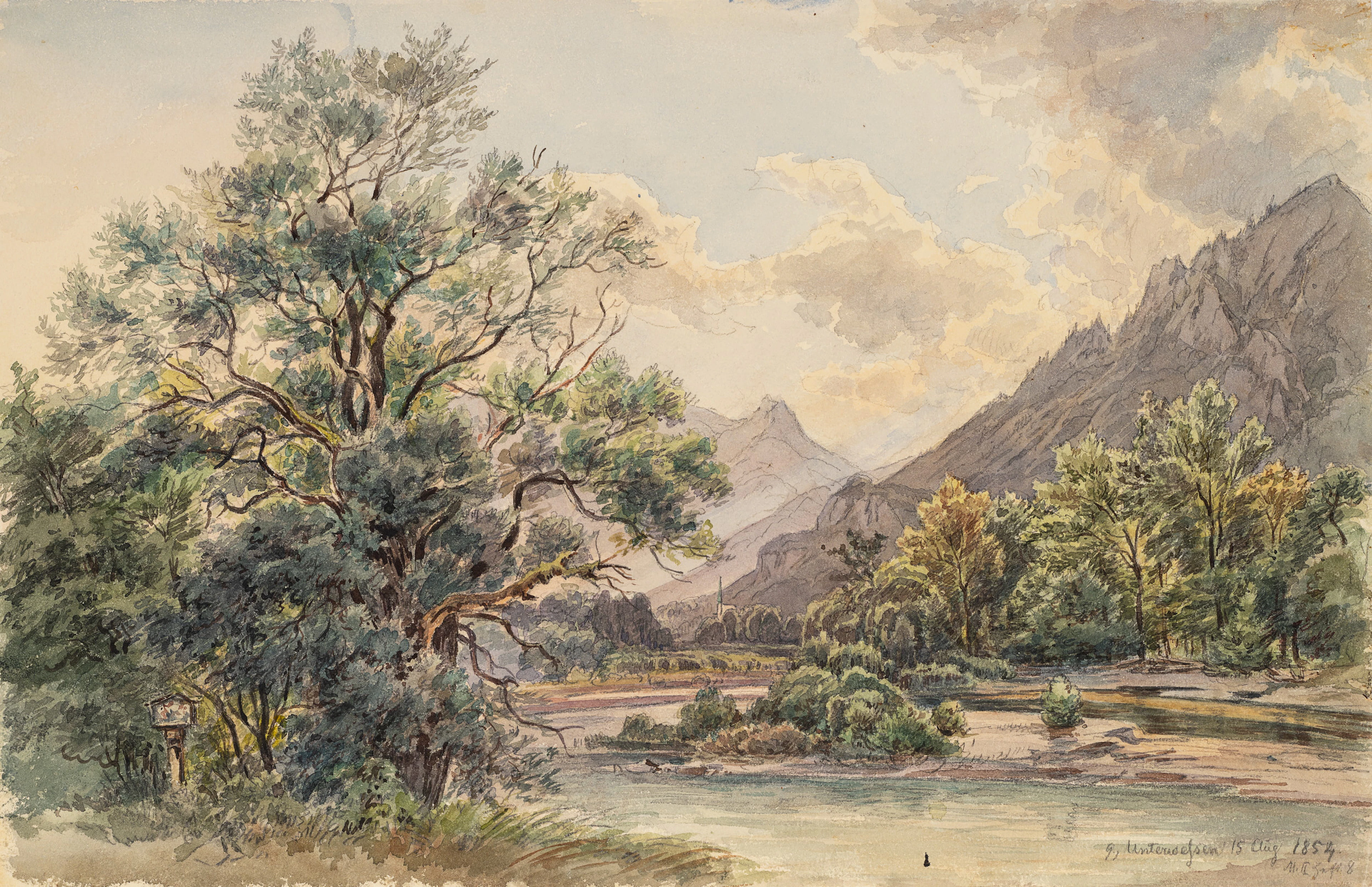 Georg Wiesend (1807 Kufstein - 1881 Berchtesgaden), Bei Unterwössen