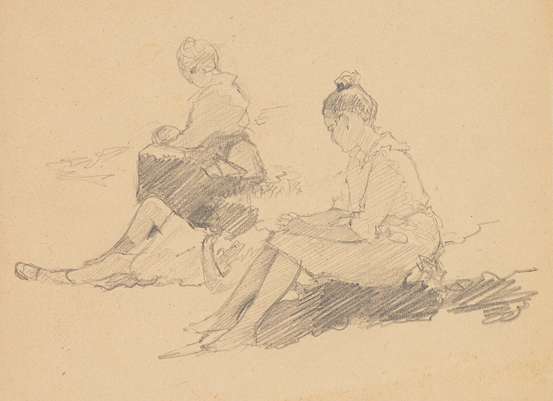 Drei Personen auf einer Wiese ruhend | 61919
