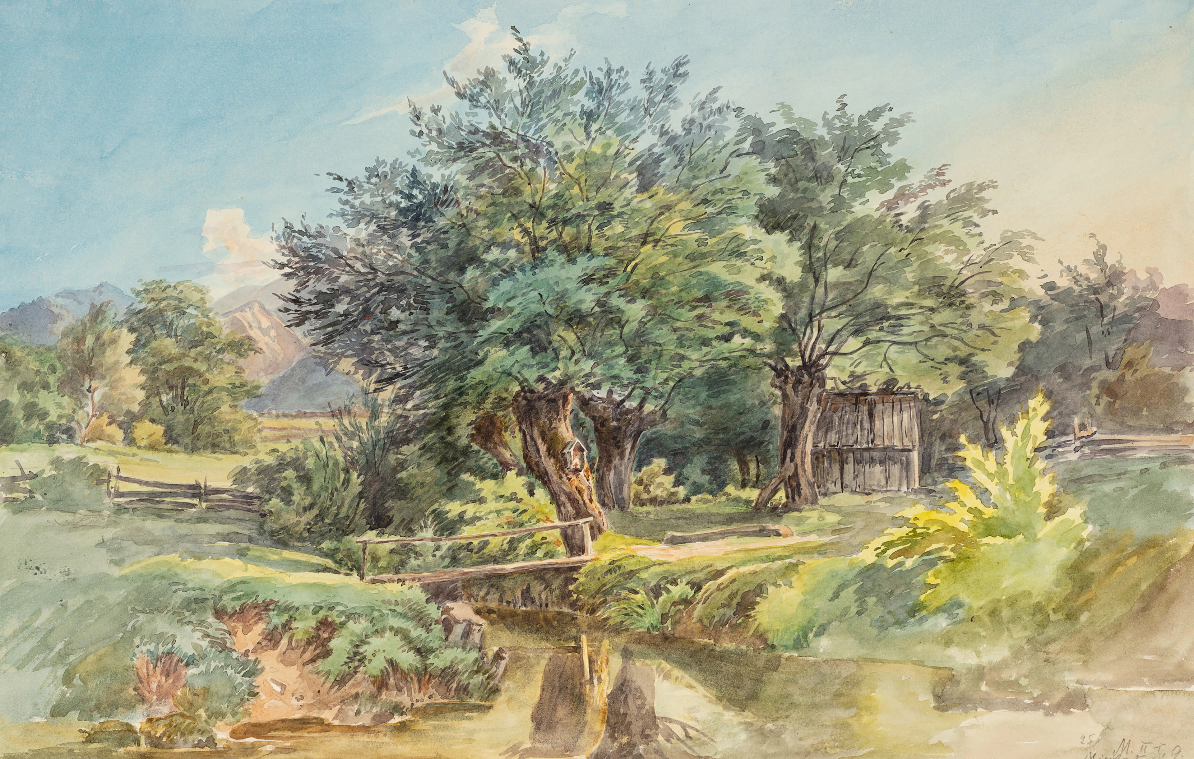 Georg Wiesend (1807 Kufstein - 1881 Berchtesgaden), An der Schlierach