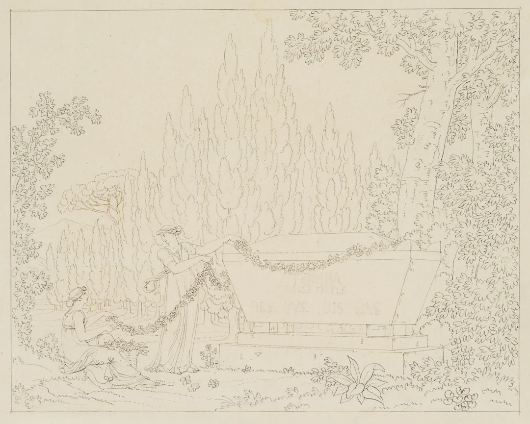 Christoph Heinrich Kniep (1755 Hildesheim - 1825 Neapel), Frauen umkränzen