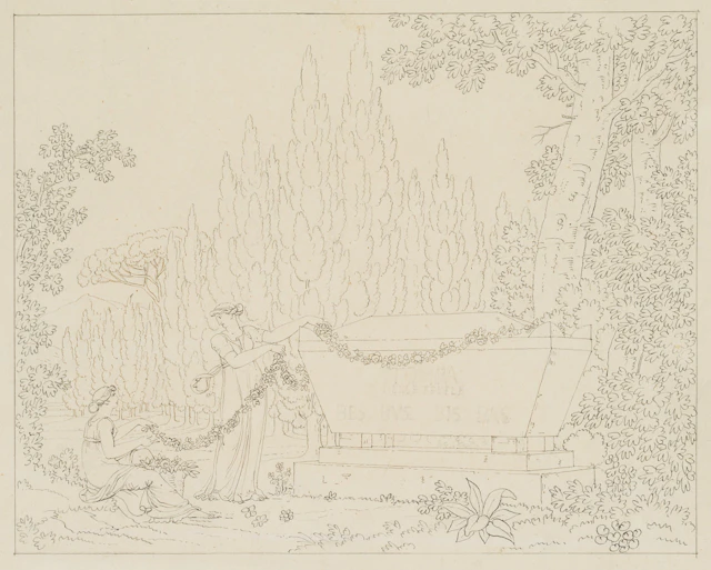 Christoph Heinrich Kniep (1755 Hildesheim - 1825 Neapel), Frauen umkränzen