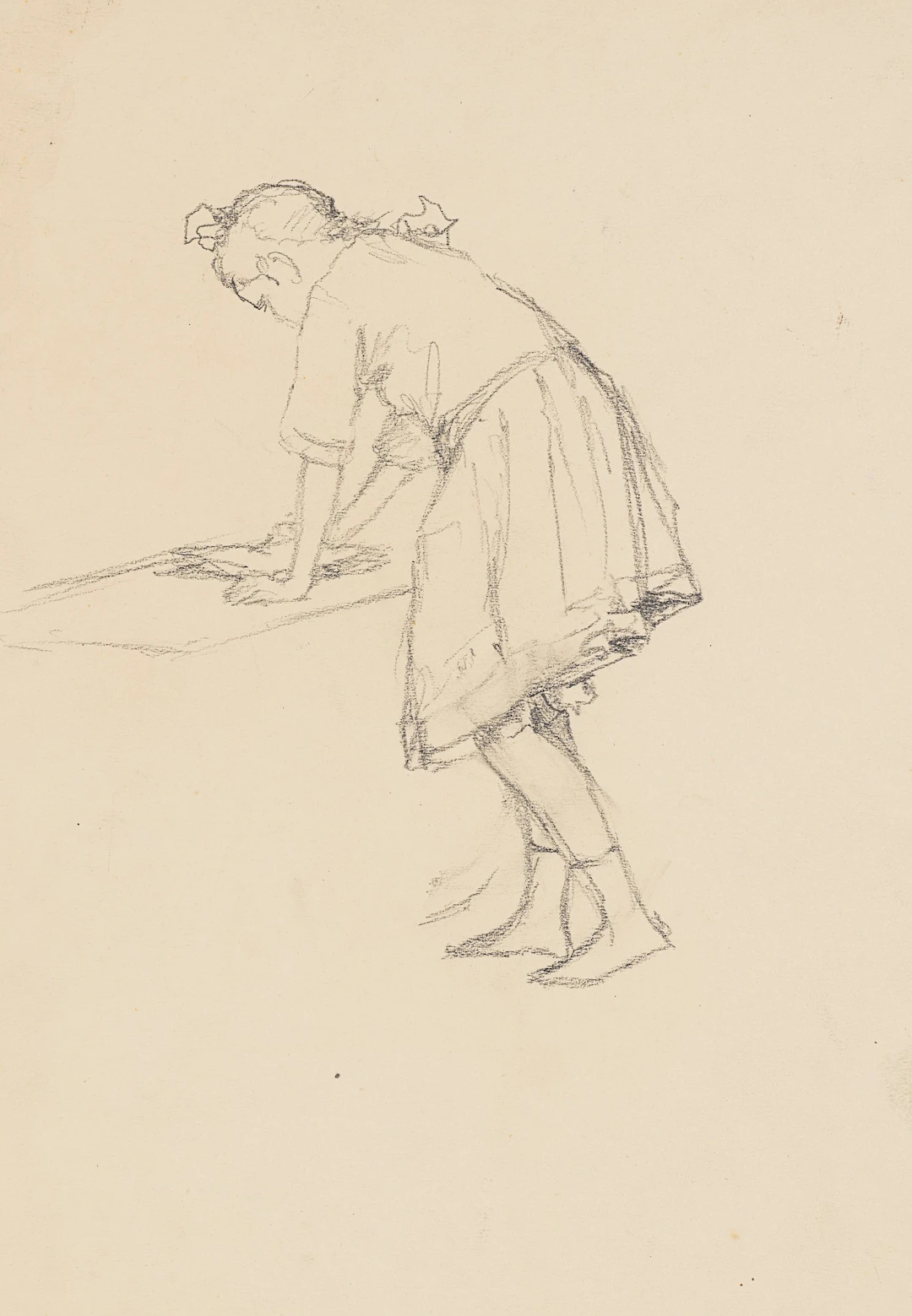 Mädchen in gebeugter Haltung | 61941