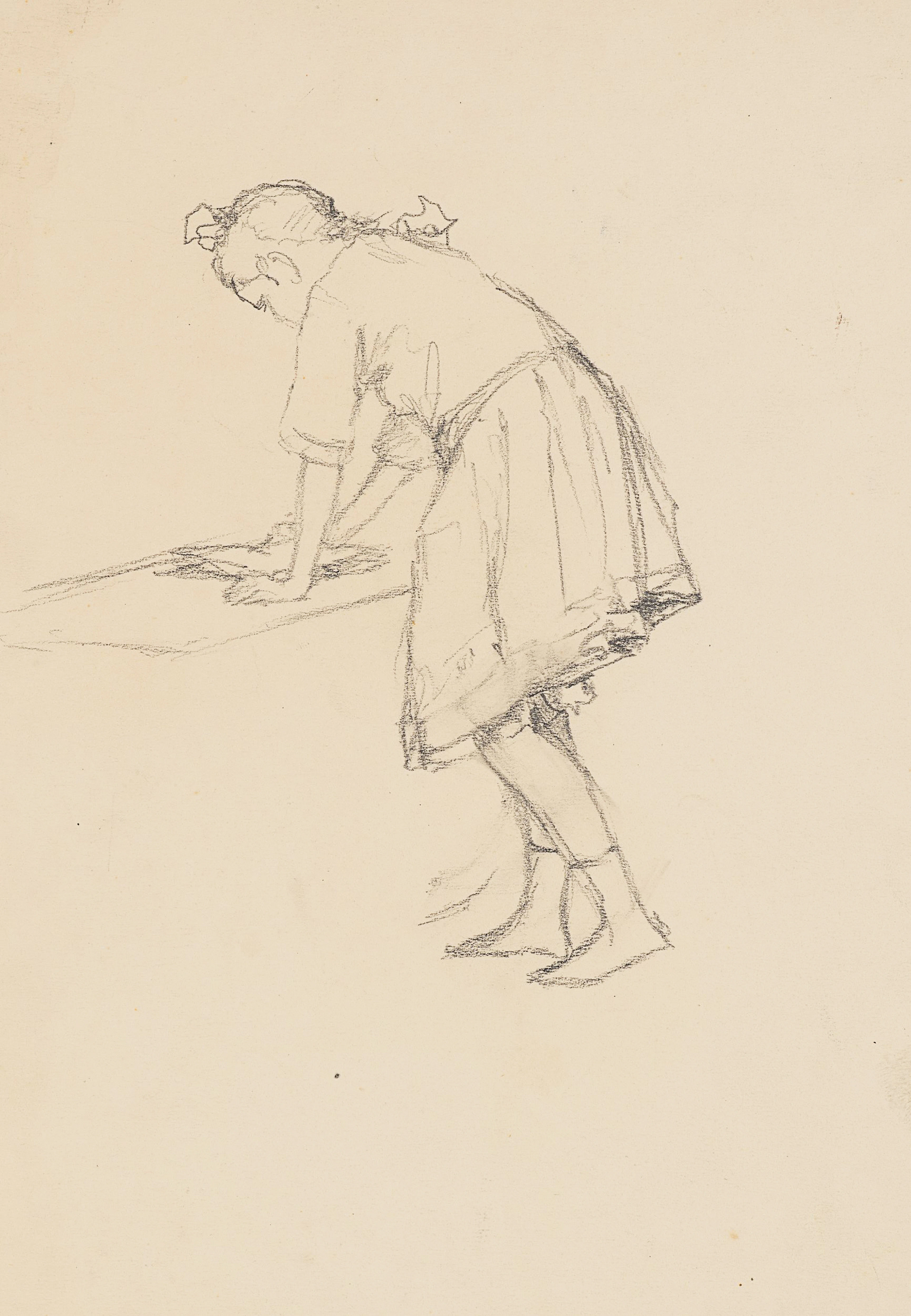 Mädchen in gebeugter Haltung | 61941