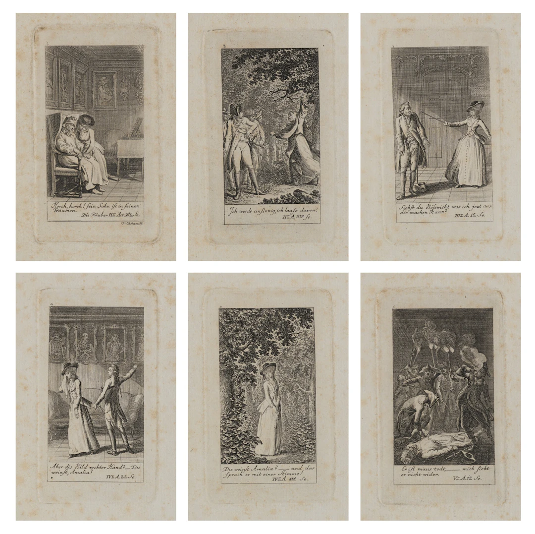 6 Blätter zu Schiller's Räubern | 14741