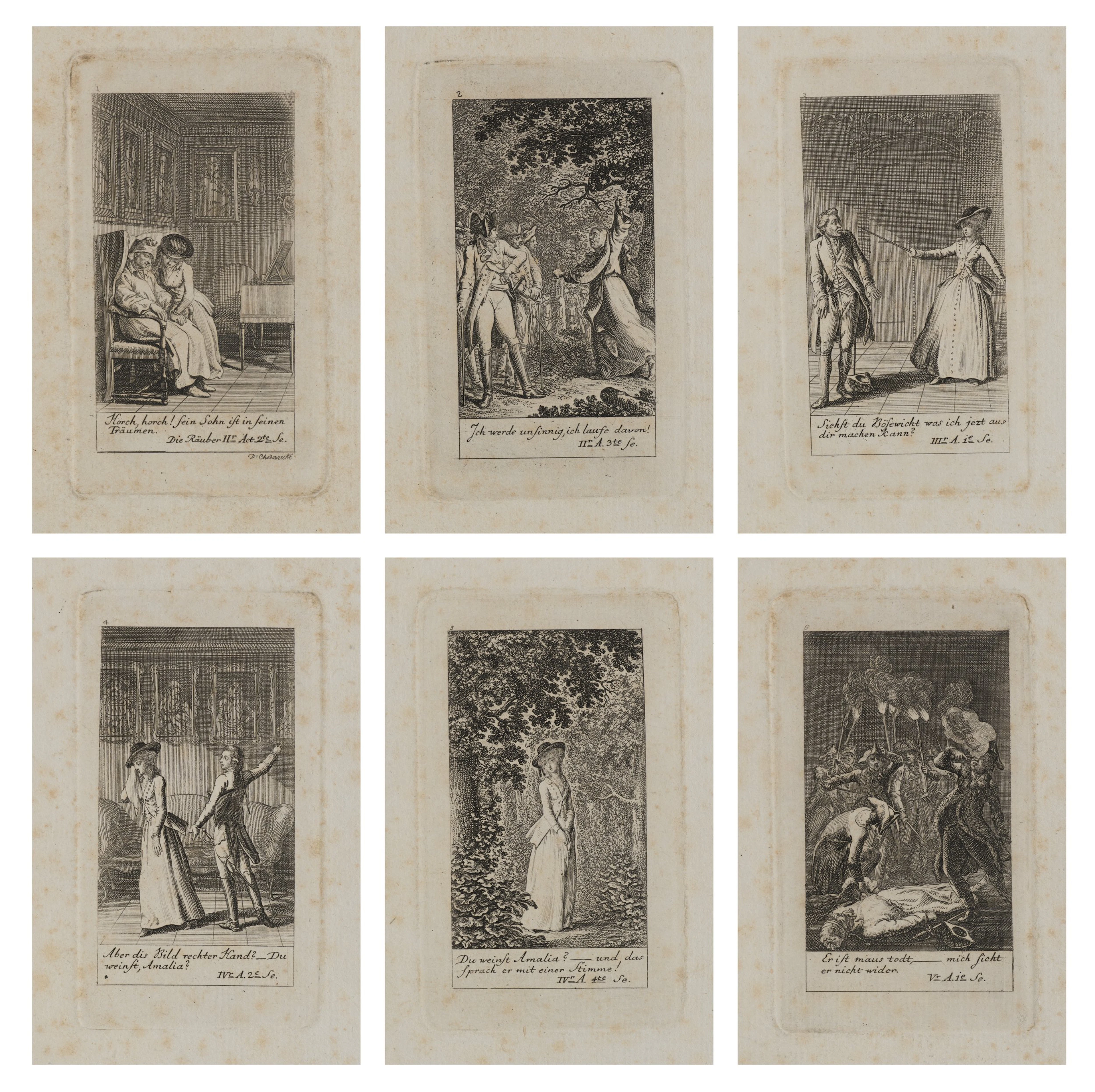 6 Blätter zu Schiller's Räubern | 14741