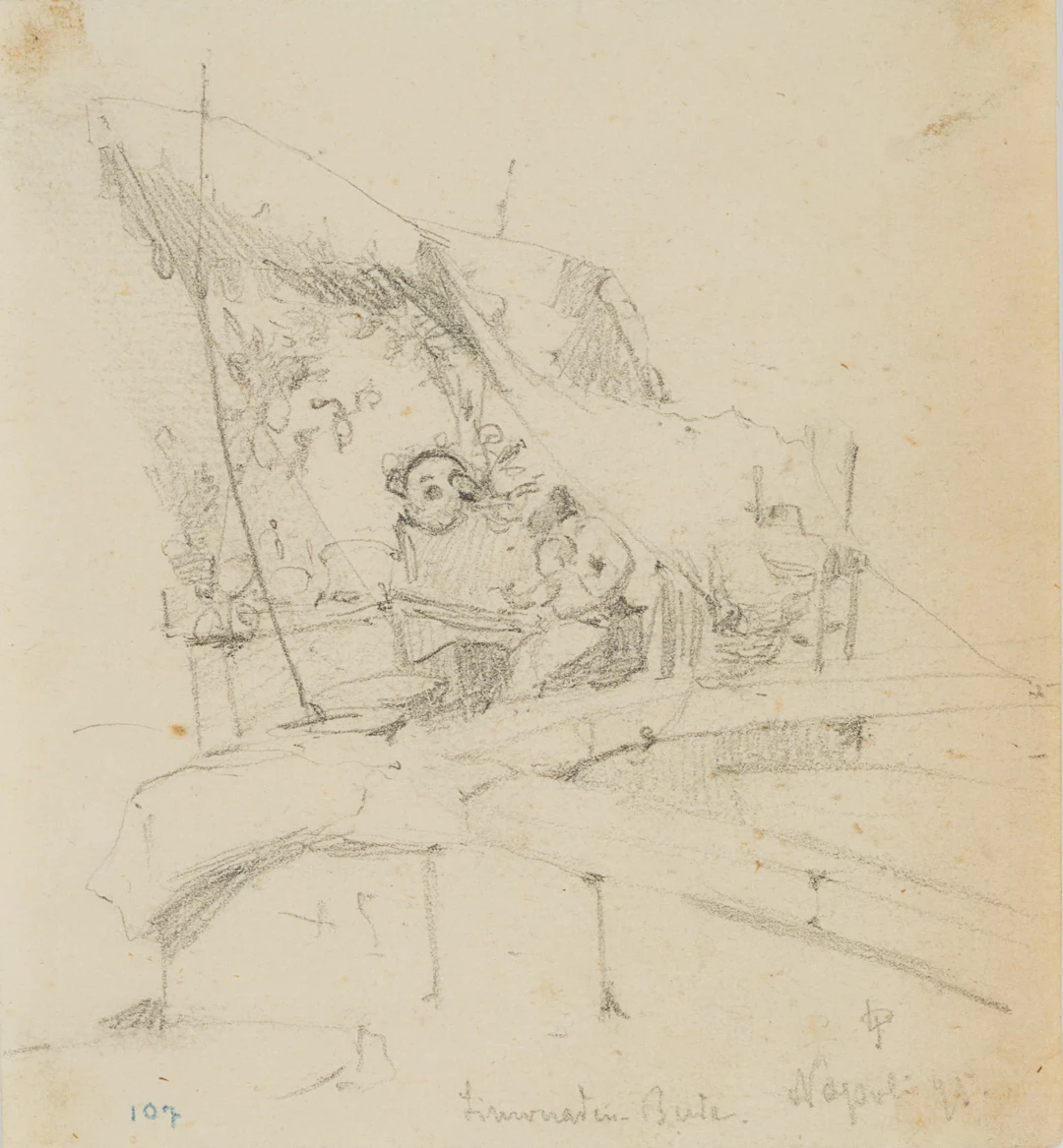 Leo Primavesi (1871 Köln - nach 1937 ), Limonadenbude in Neapel, um