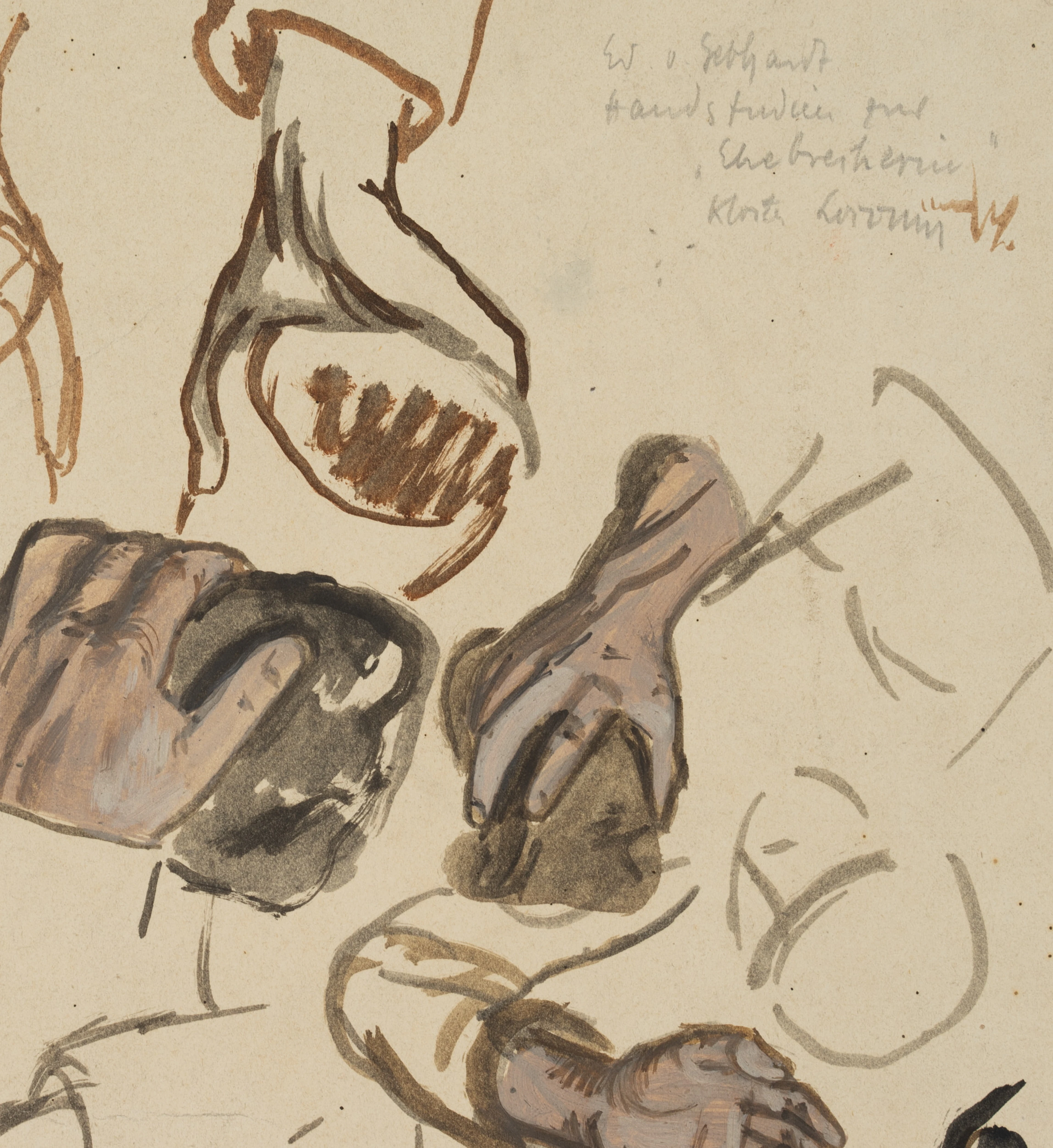 Eduard von Gebhardt (1838 St. Johannis - 1925 Düsseldorf), Handstudien