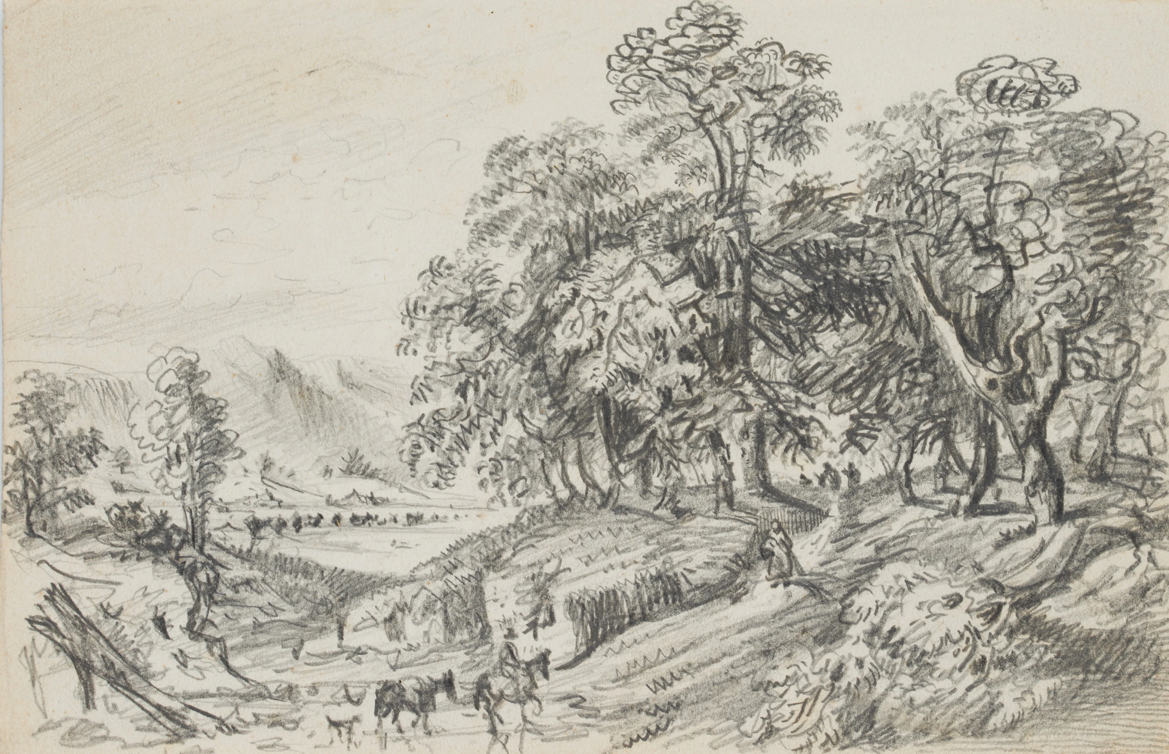 Landschaft mit belebter Landstraße | 45467