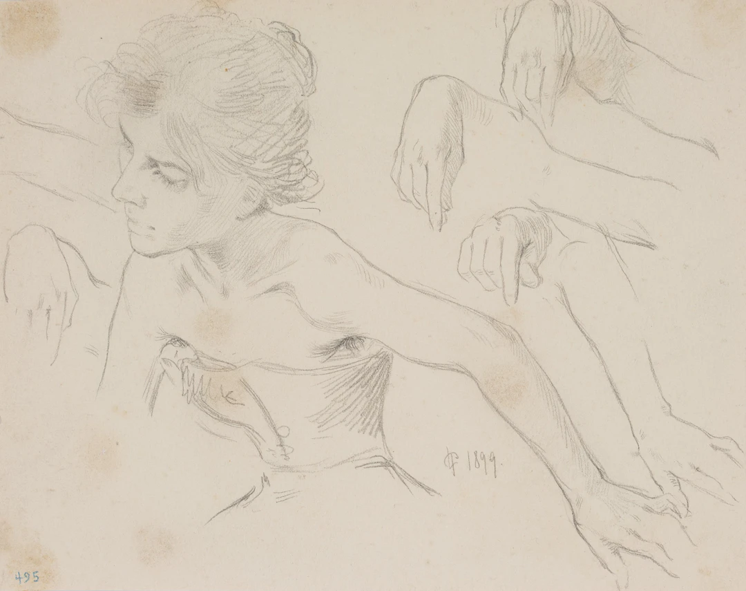 Leo Primavesi (1871 Köln - nach 1937 ), Junge Frau im Korsett und