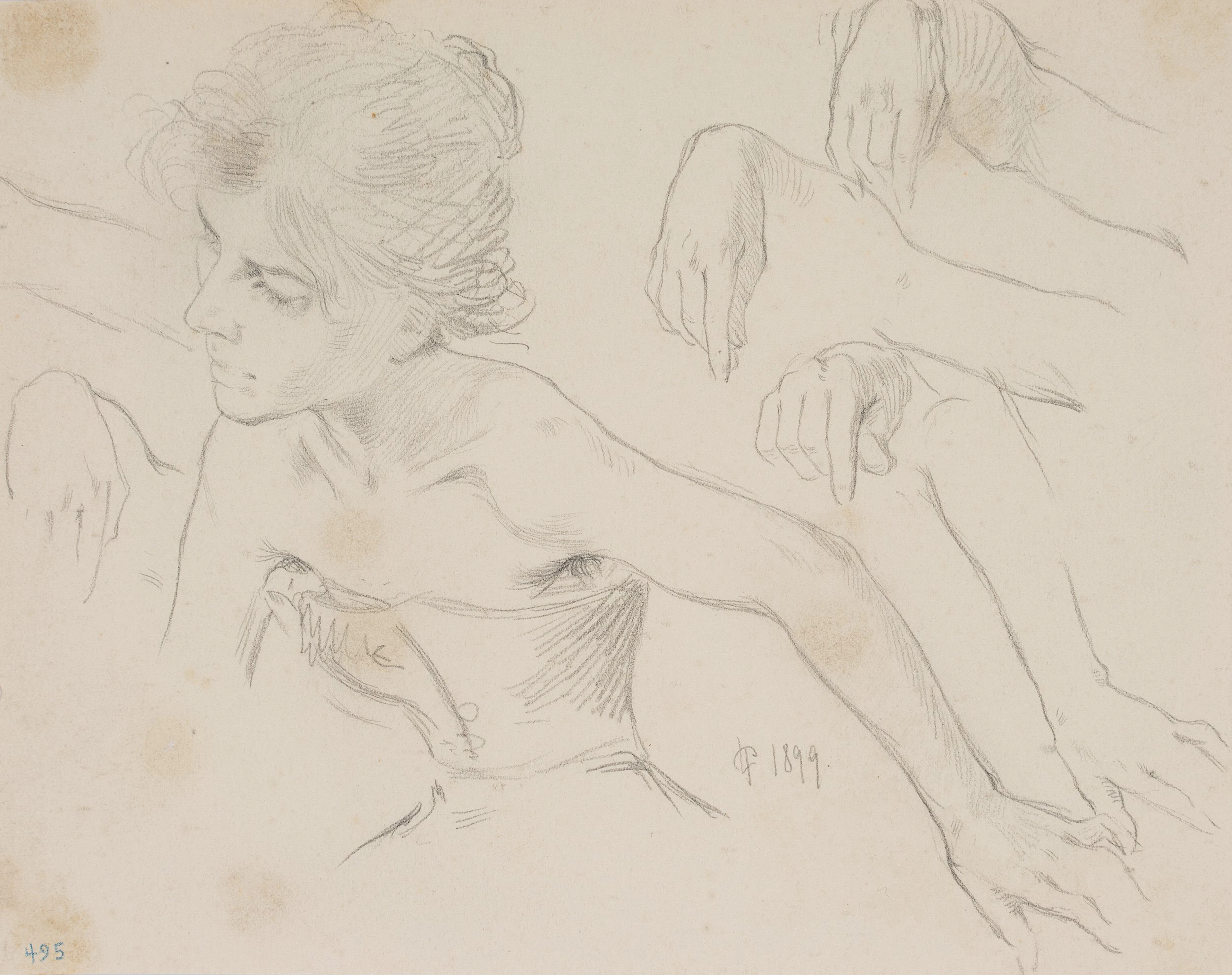 Leo Primavesi (1871 Köln - nach 1937 ), Junge Frau im Korsett und