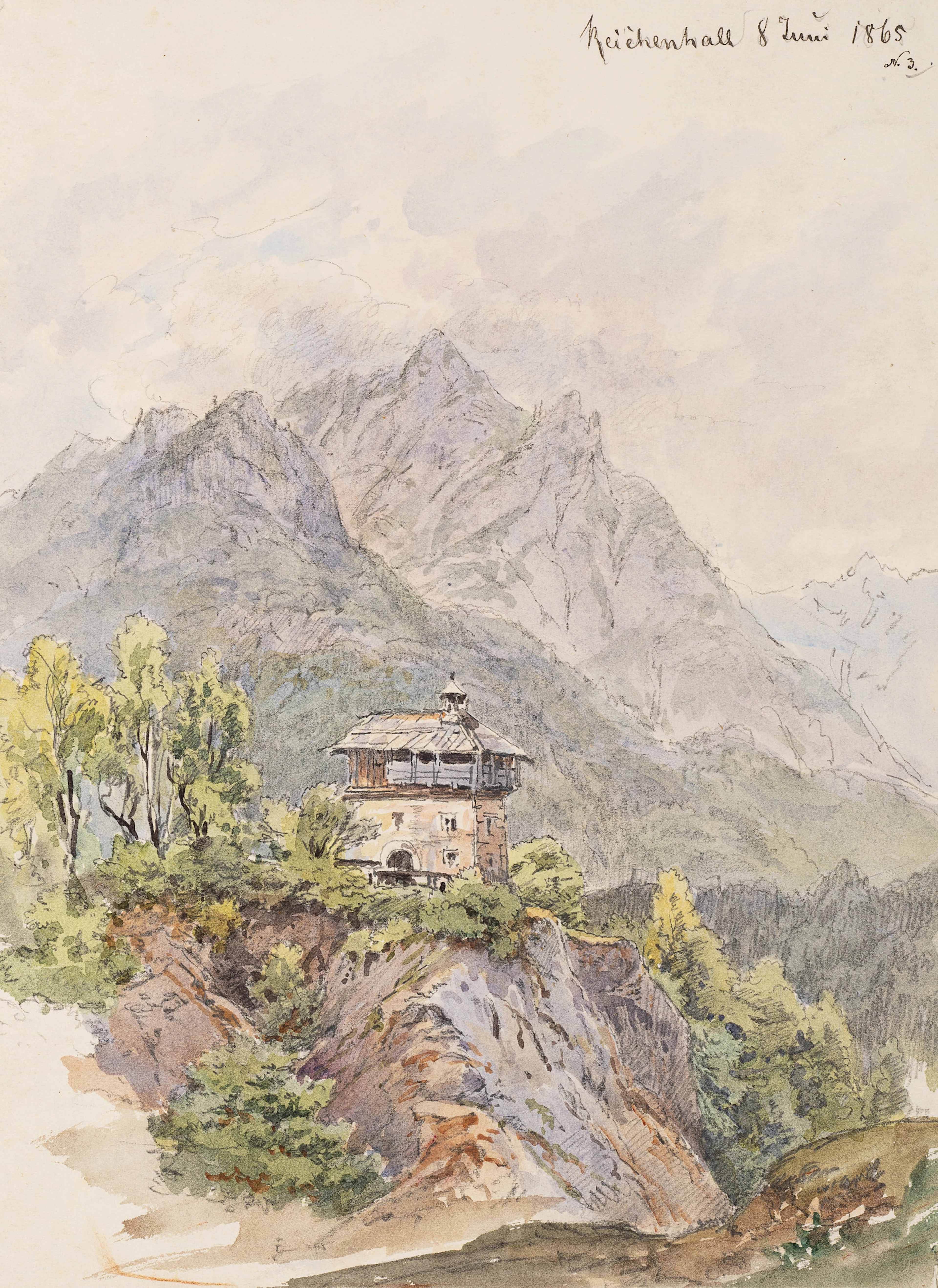 Georg Wiesend (1807 Kufstein - 1881 Berchtesgaden), Feuerwachturm