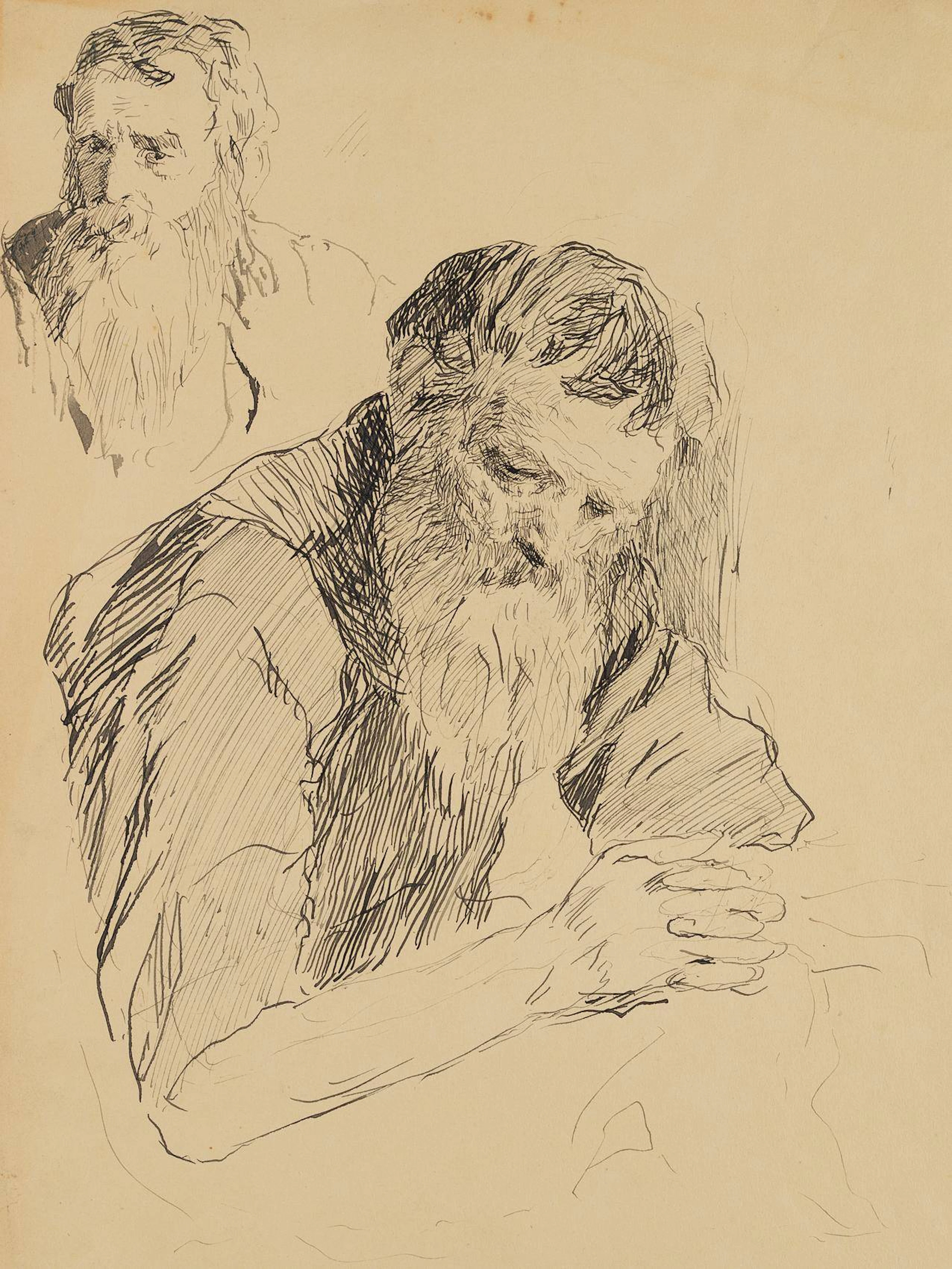 Bärtiger Mann im Gebet | 11854