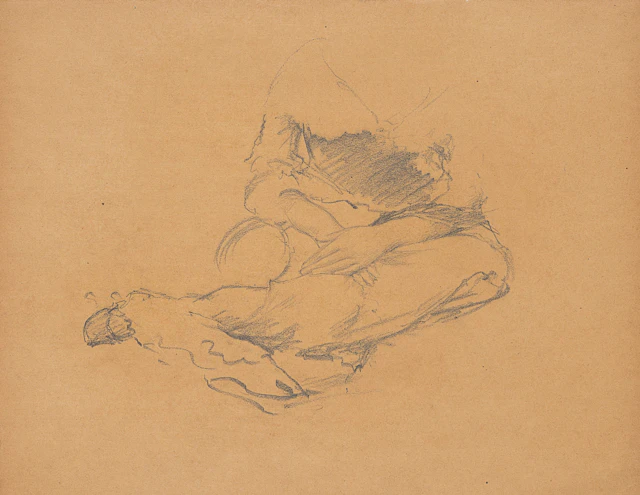 Figurenstudie einer sitzenden Frau | 61979