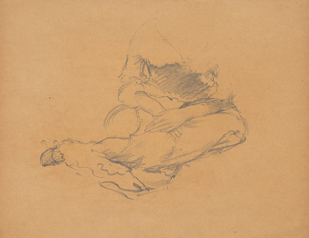Figurenstudie einer sitzenden Frau | 61979