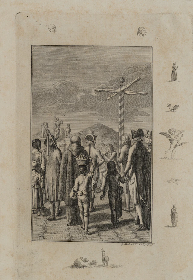 Der Dichter am Wegkreuz zur Tugend | 13901