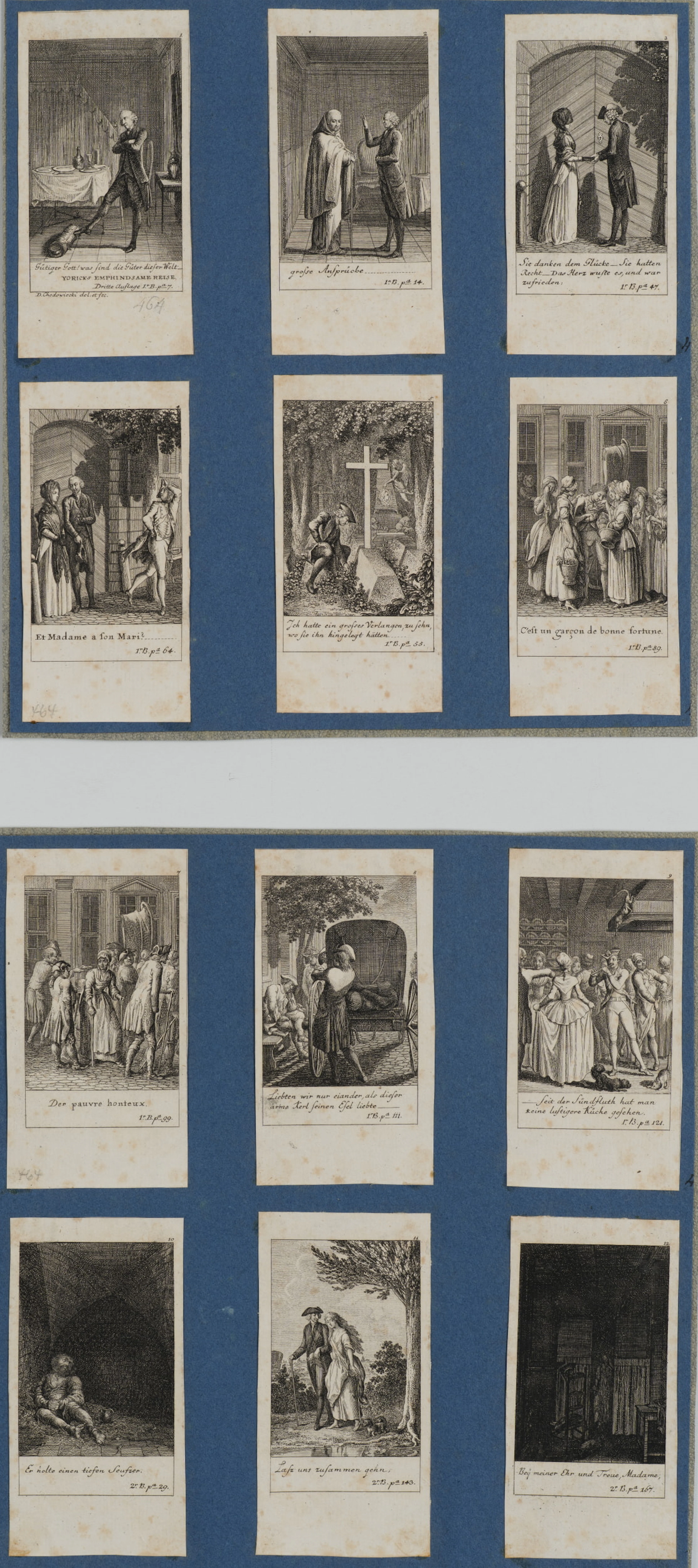 12 Blätter zu Yorick's (Sterne's) empfindsame Reise | 14747