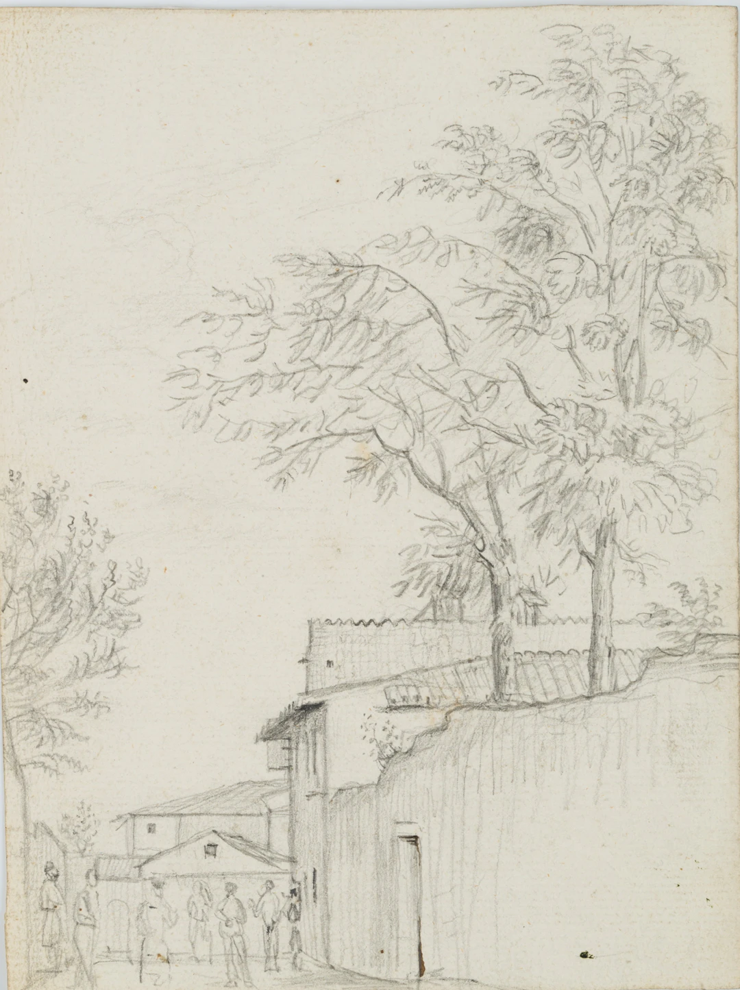 Straße mit Figurengruppe