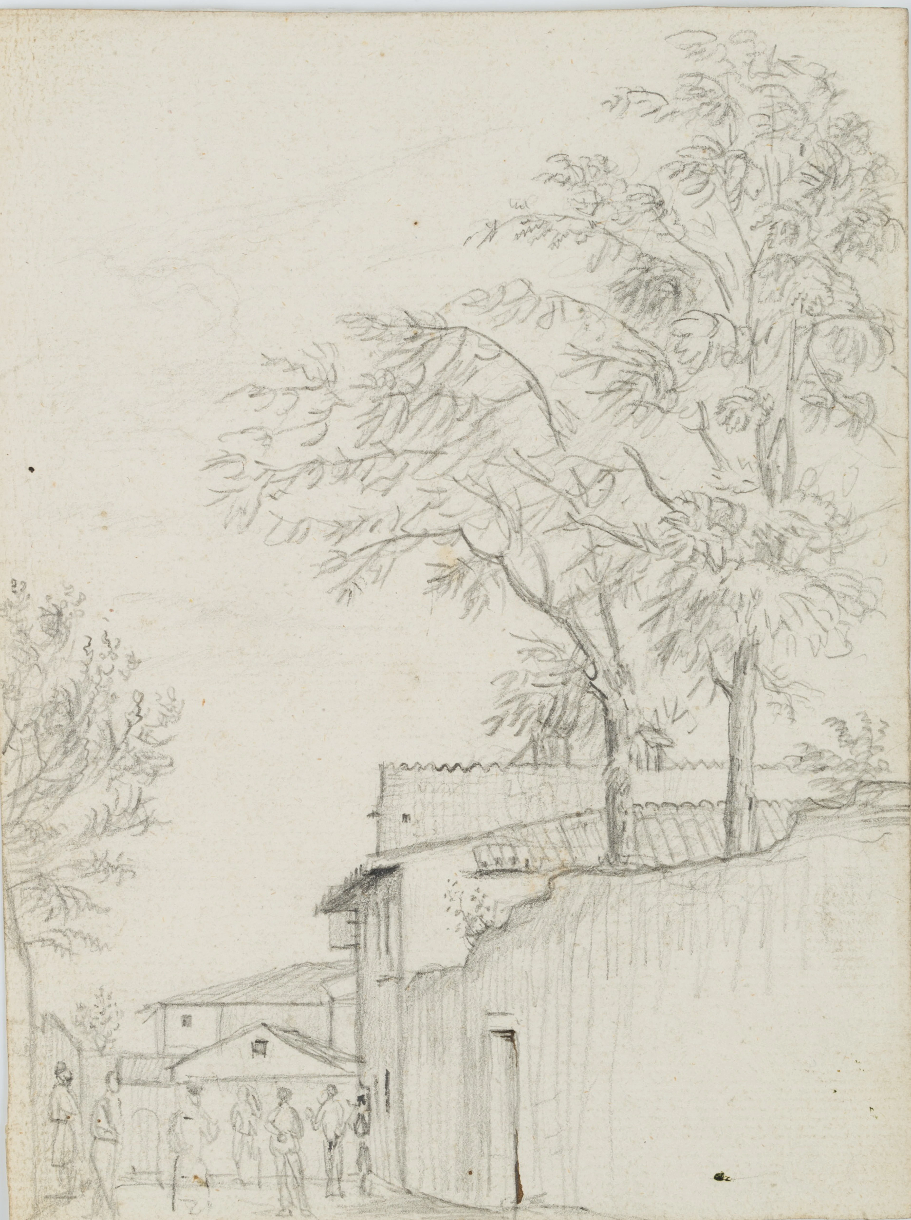 Straße mit Figurengruppe