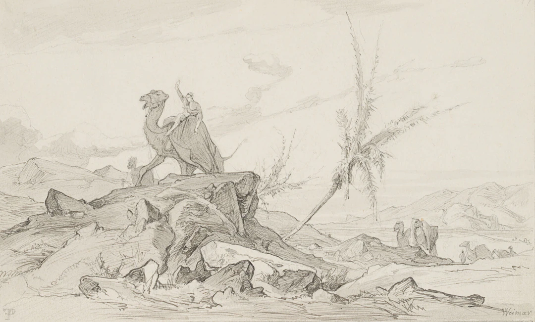 Friedrich Preller d. Ä. (1804 Eisenach - 1878 Weimar), Die Flucht