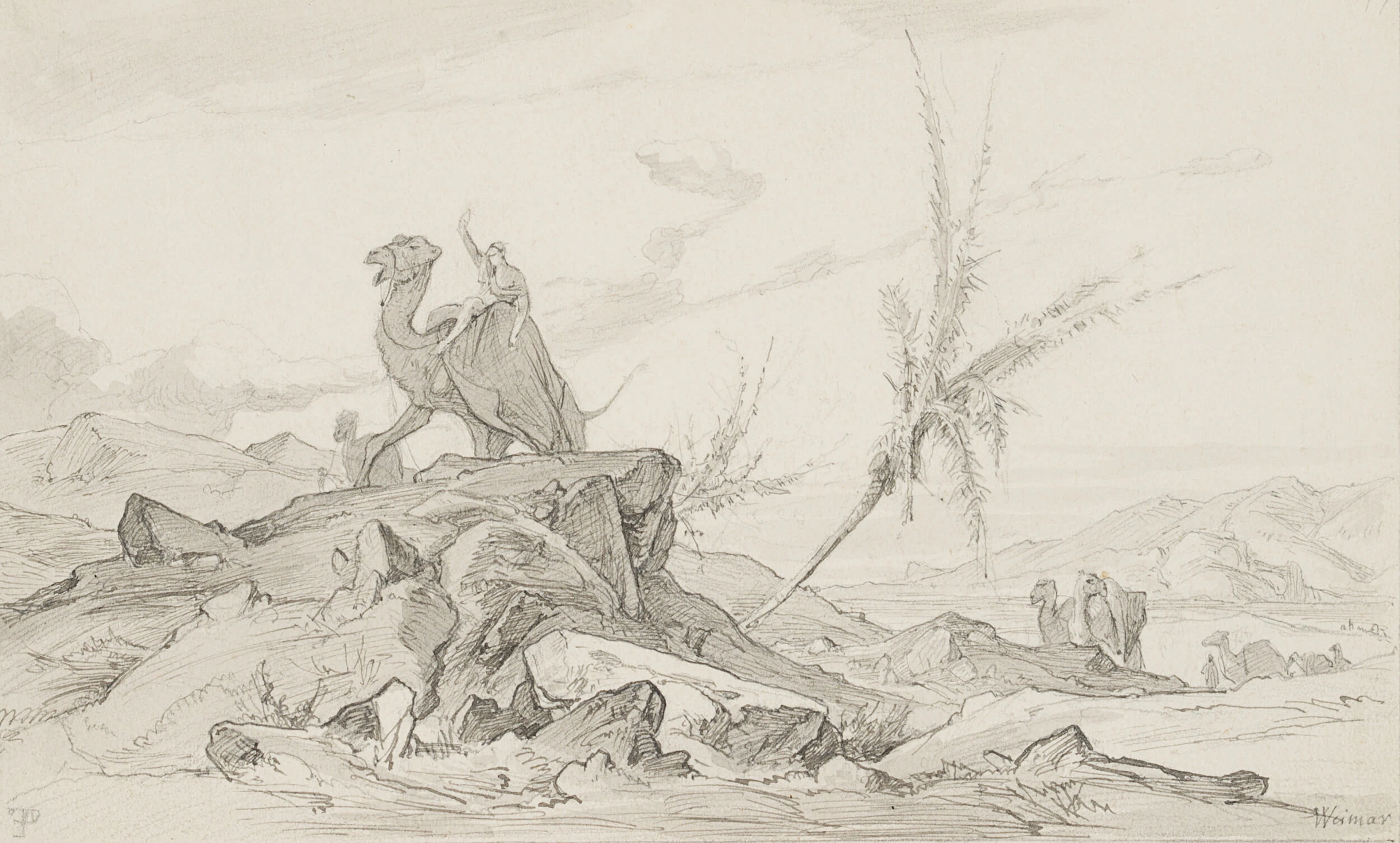 Friedrich Preller d. Ä. (1804 Eisenach - 1878 Weimar), Die Flucht
