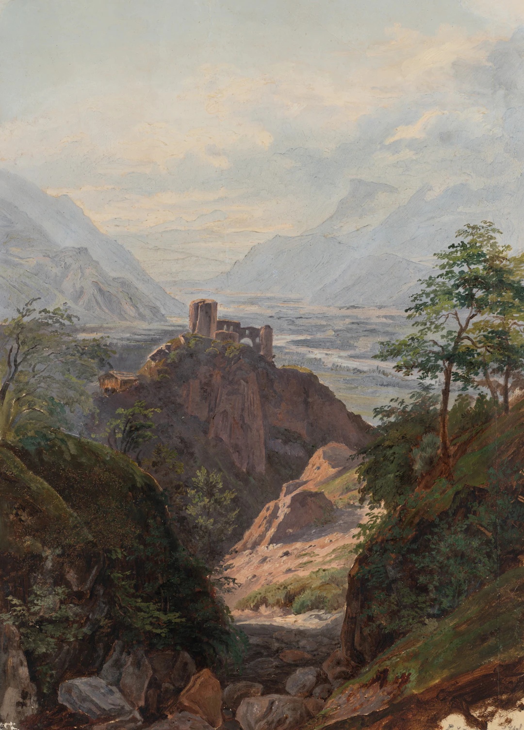 Georg Wiesend (1807 Kufstein - 1881 Berchtesgaden), Brunnenburg in