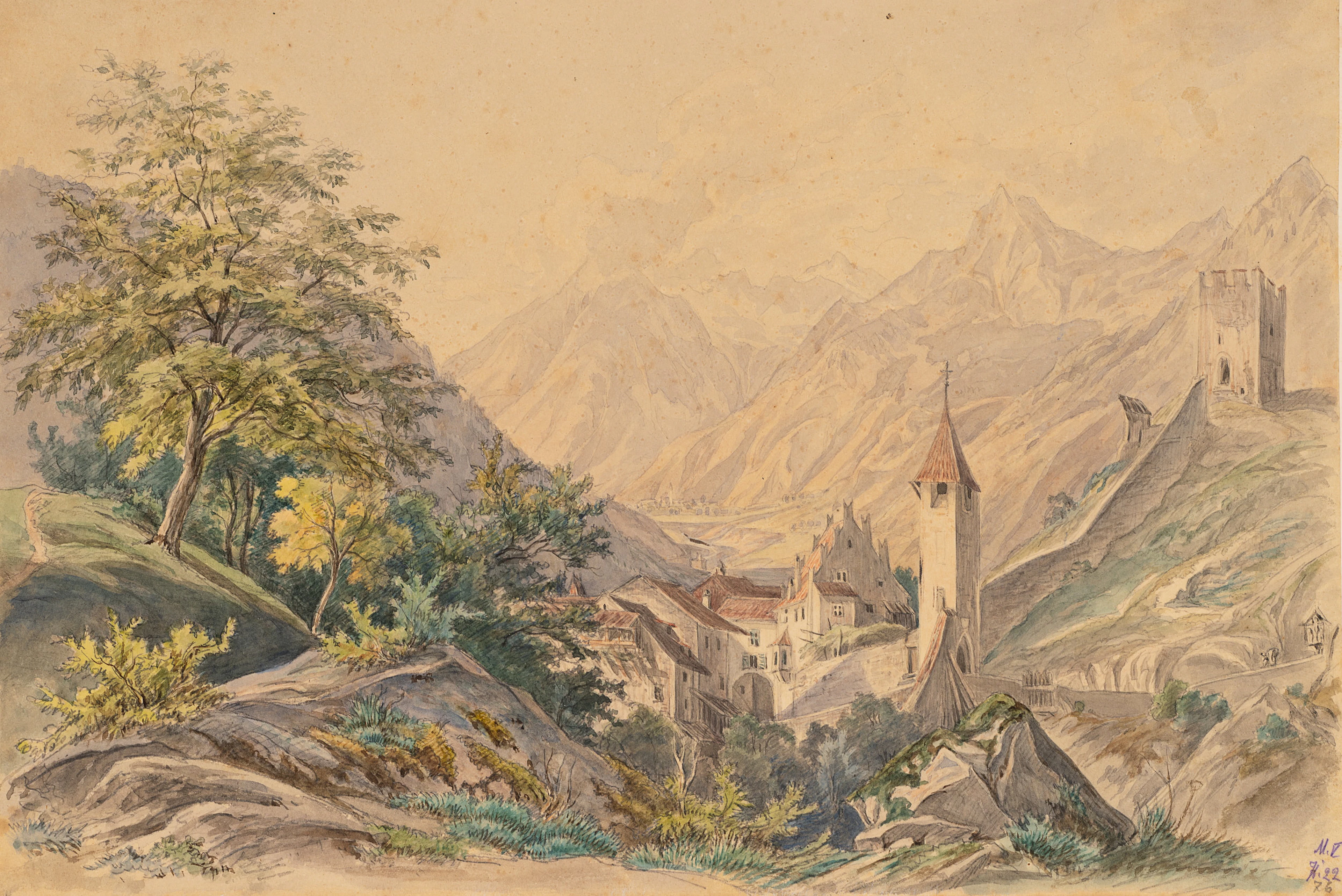Georg Wiesend (1807 Kufstein - 1881 Berchtesgaden), Am Passeirer Tor