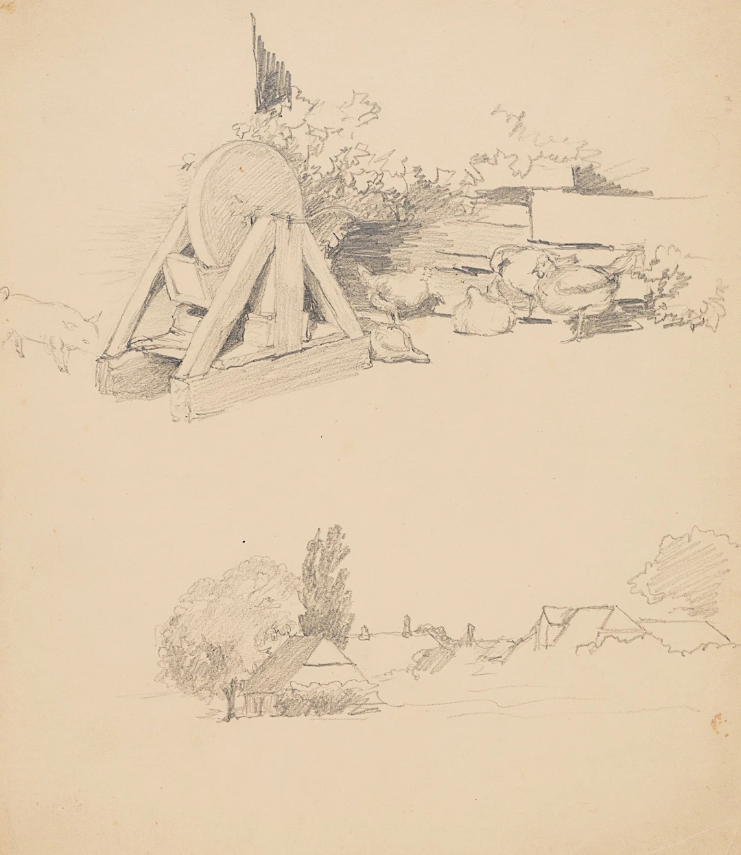 Studie: Bauernhof und Dorflandschaft | 61982