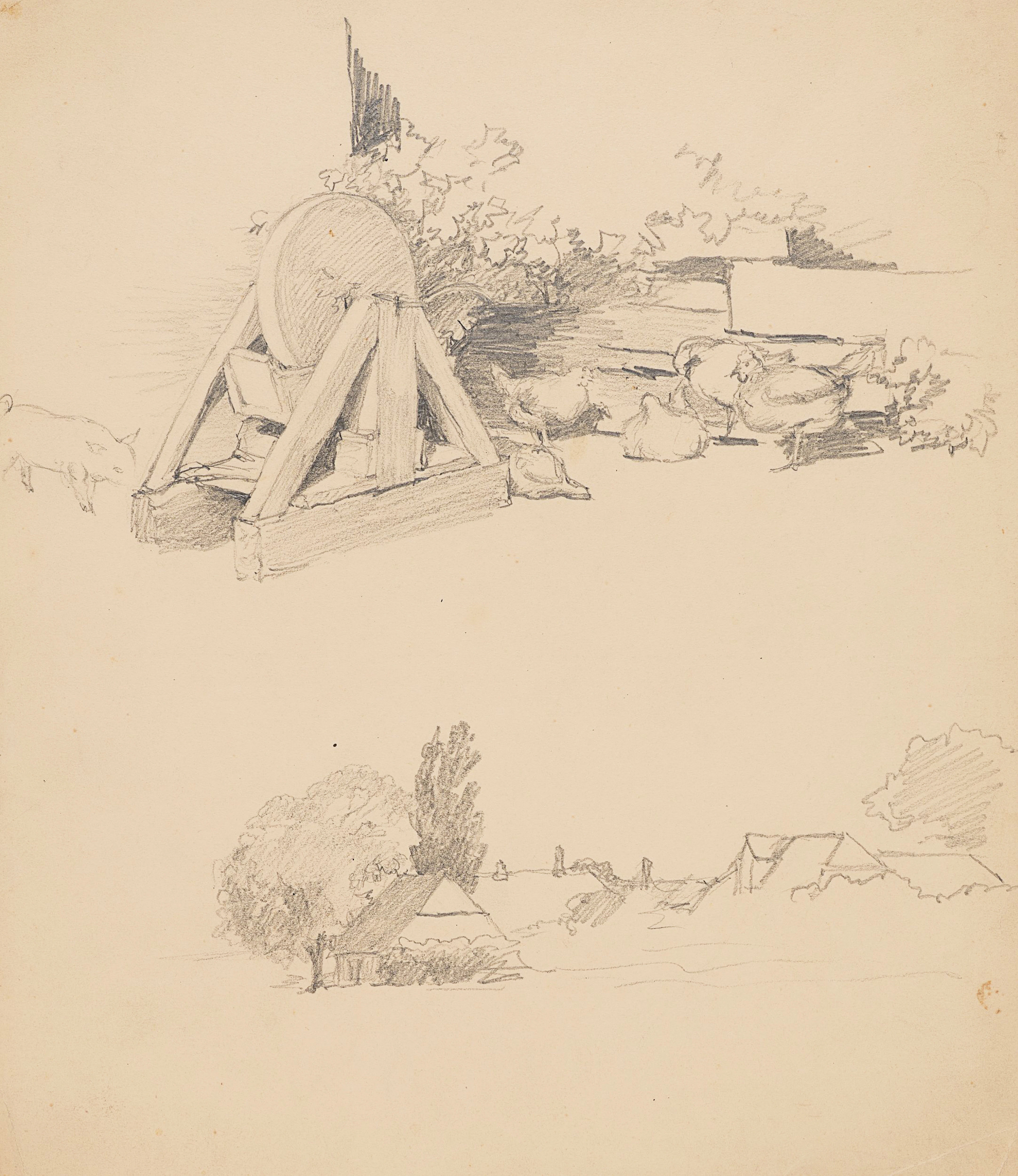 Studie: Bauernhof und Dorflandschaft | 61982