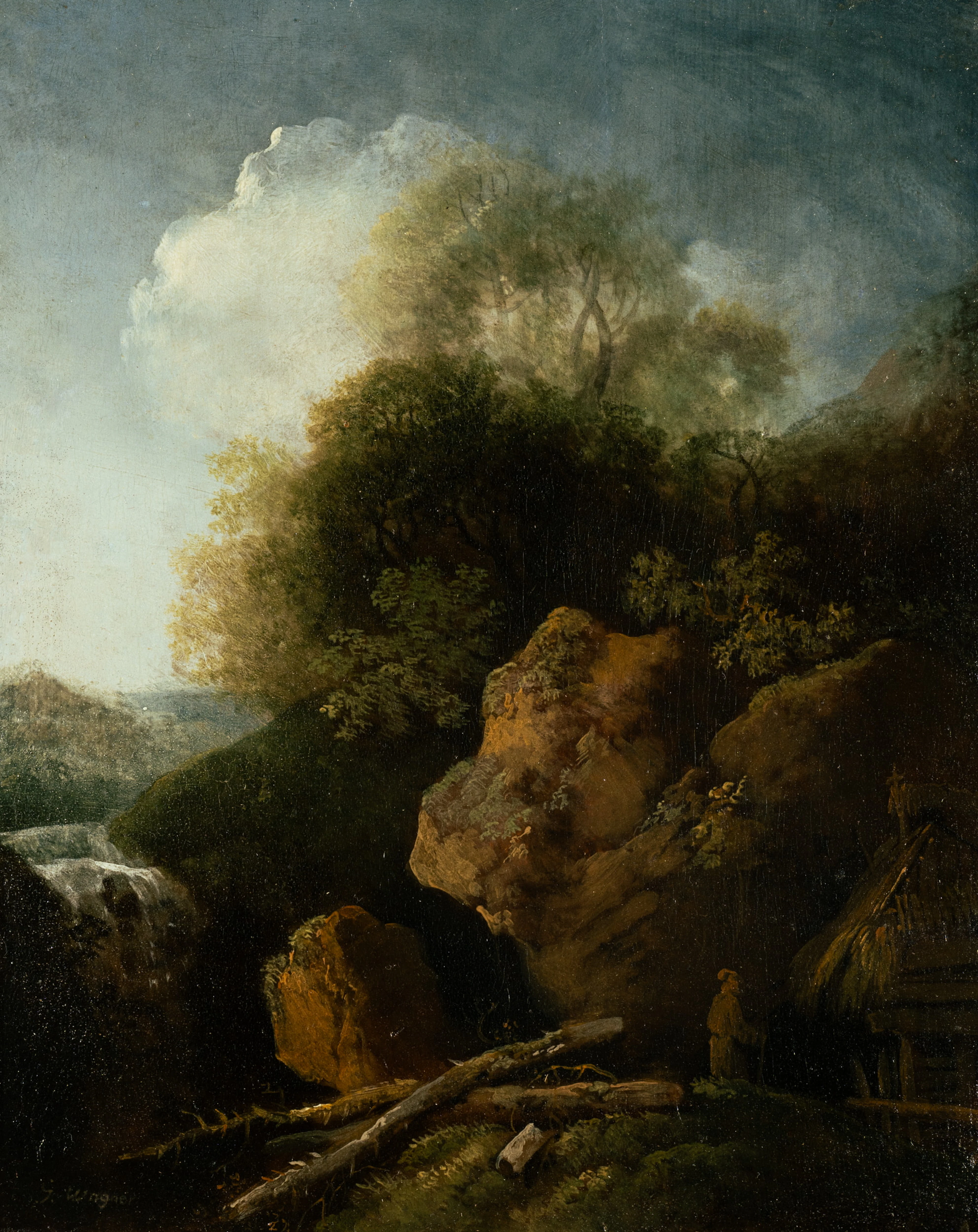 Johann Georg Wagner (1744 Meißen - 1767 ebd.), Felslandschaft mit