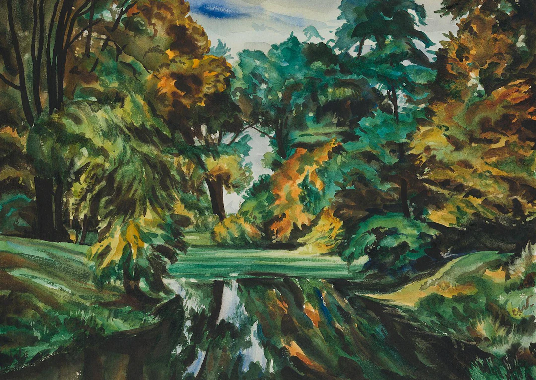 Waldlandschaft mit Bach