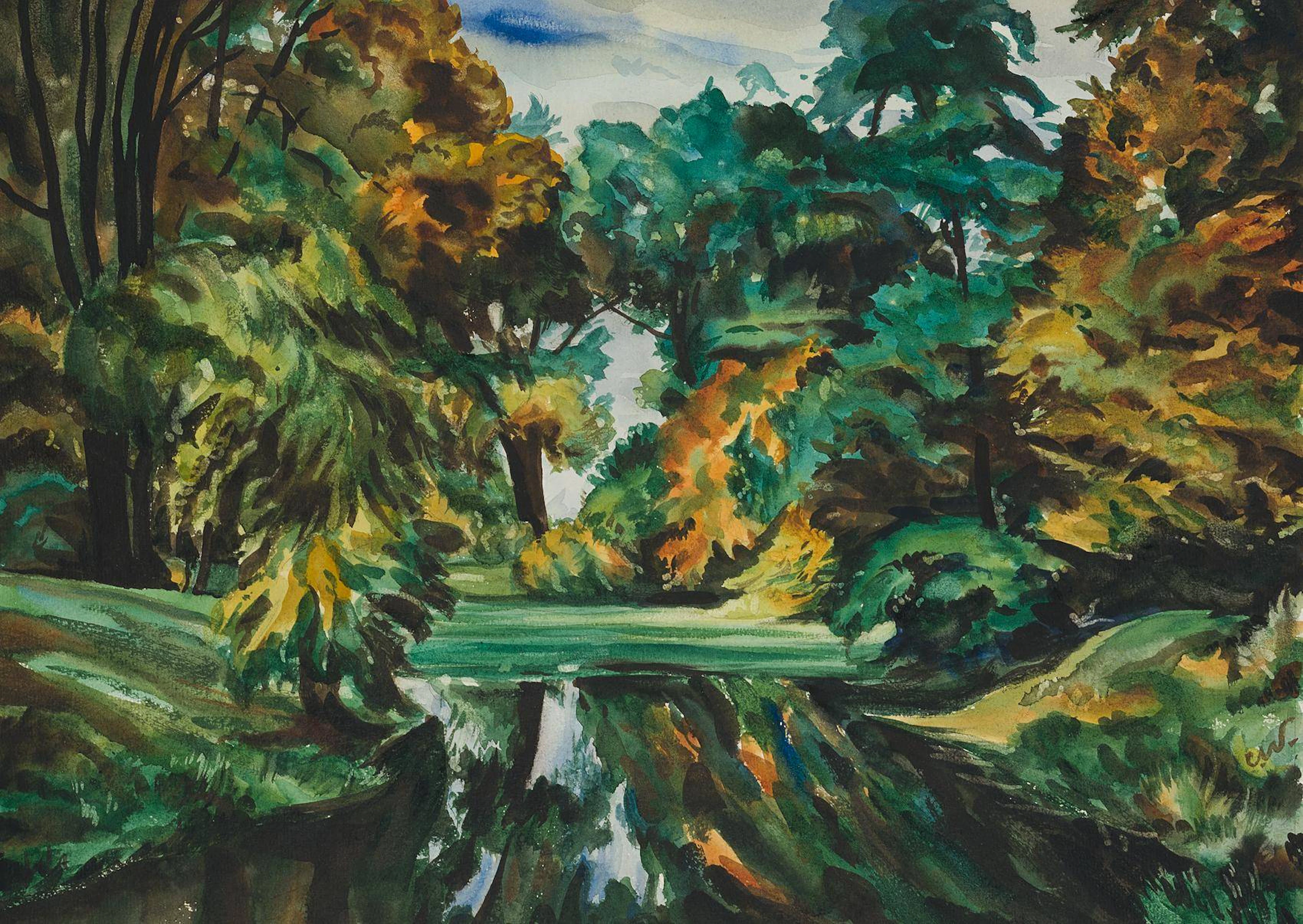 Waldlandschaft mit Bach