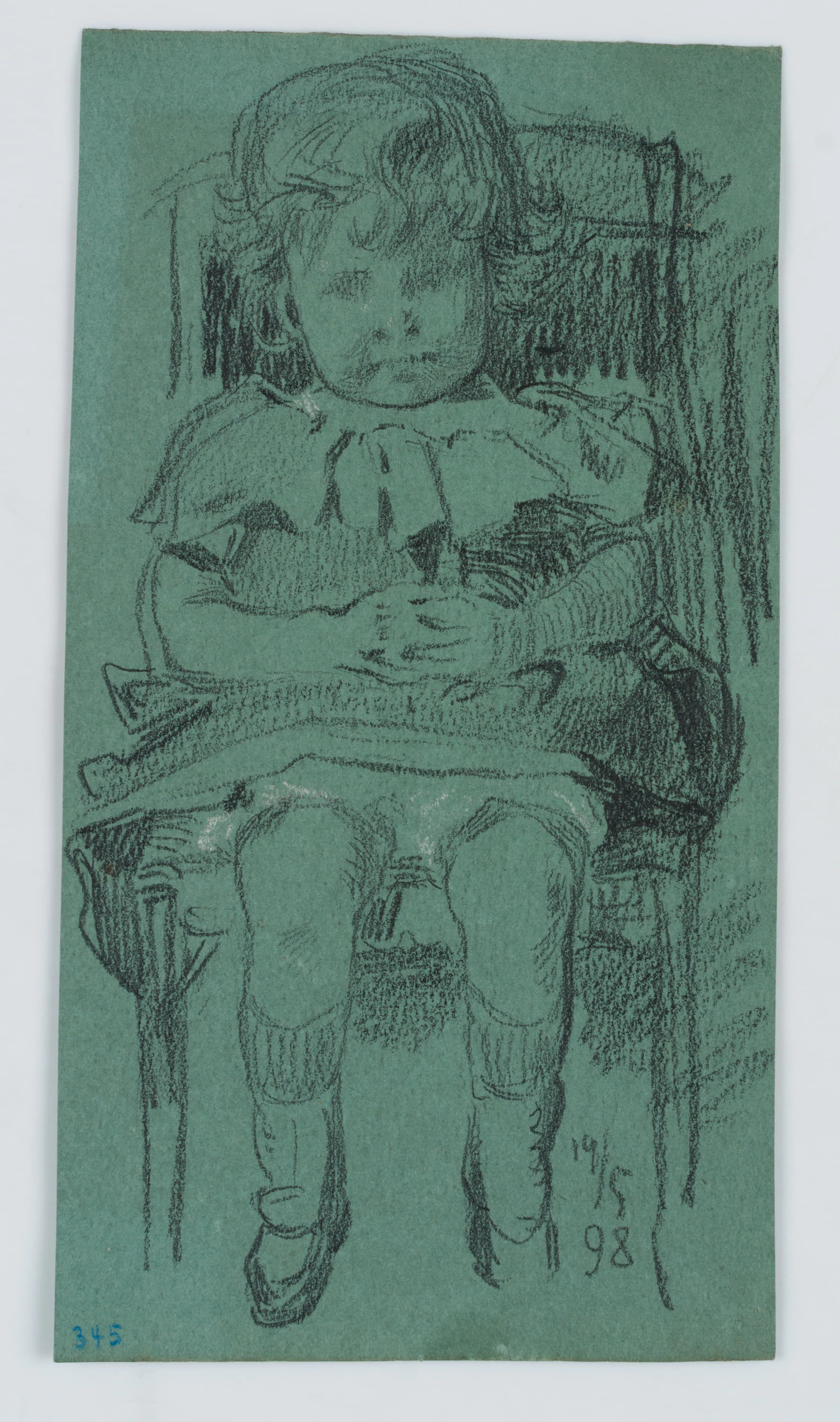 Leo Primavesi (1871 Köln - nach 1937 ), Mädchen auf einem Stuhl sitzend