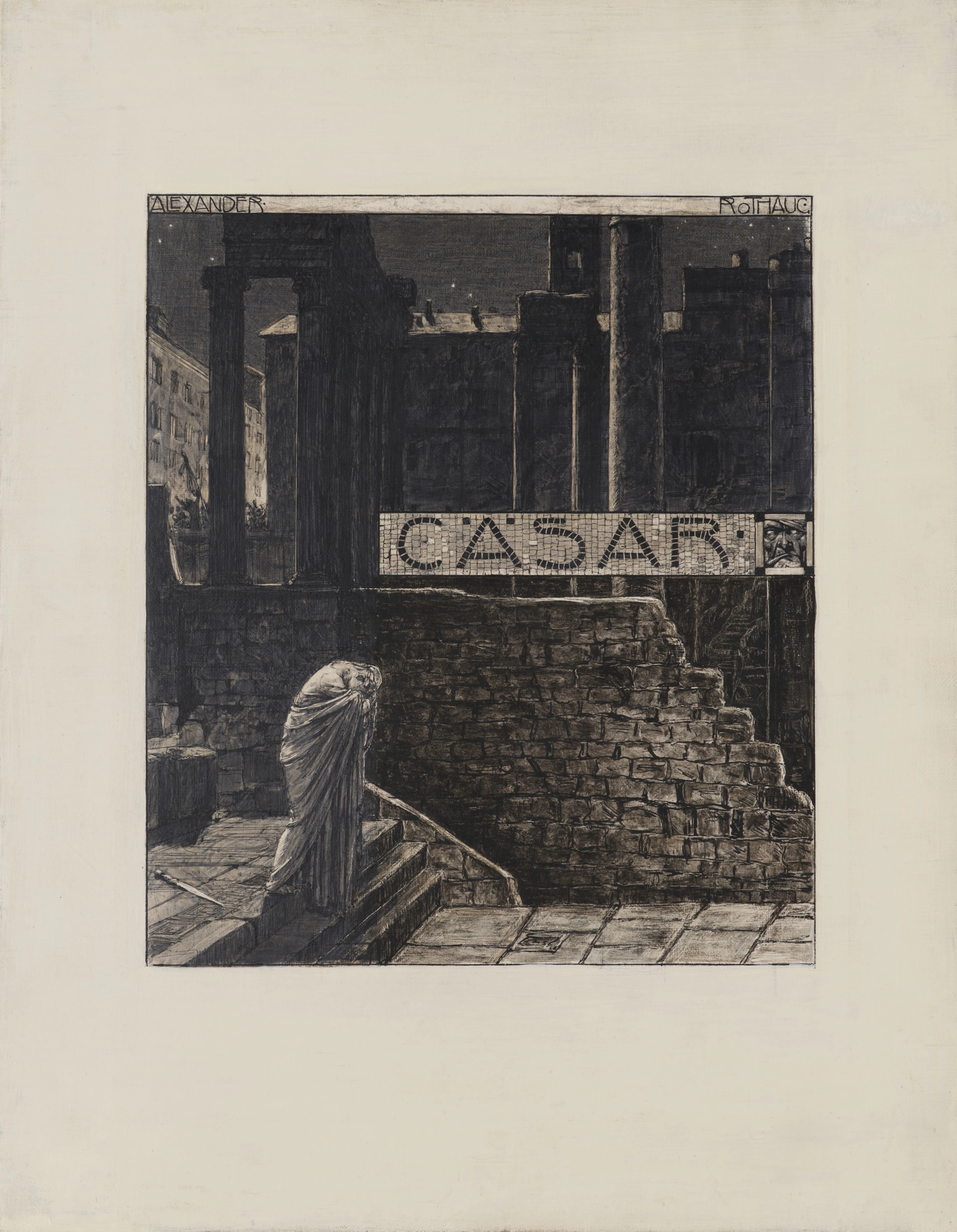 Alexander Rothaug (1870 Wien - 1946 ebd.), Cäsar. Allegorische Darstellung