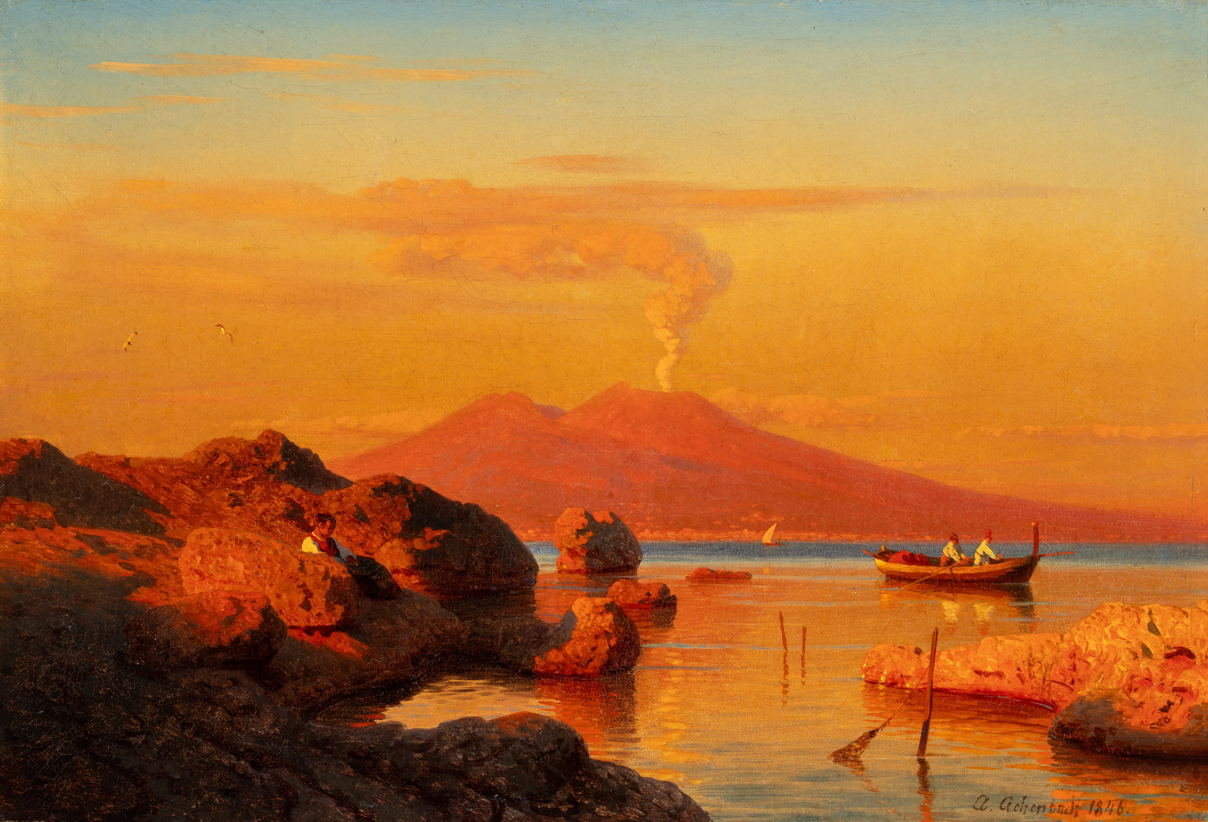 Andreas Achenbach (1815 Kassel - 1910 Düsseldorf), Abendlicher Blick