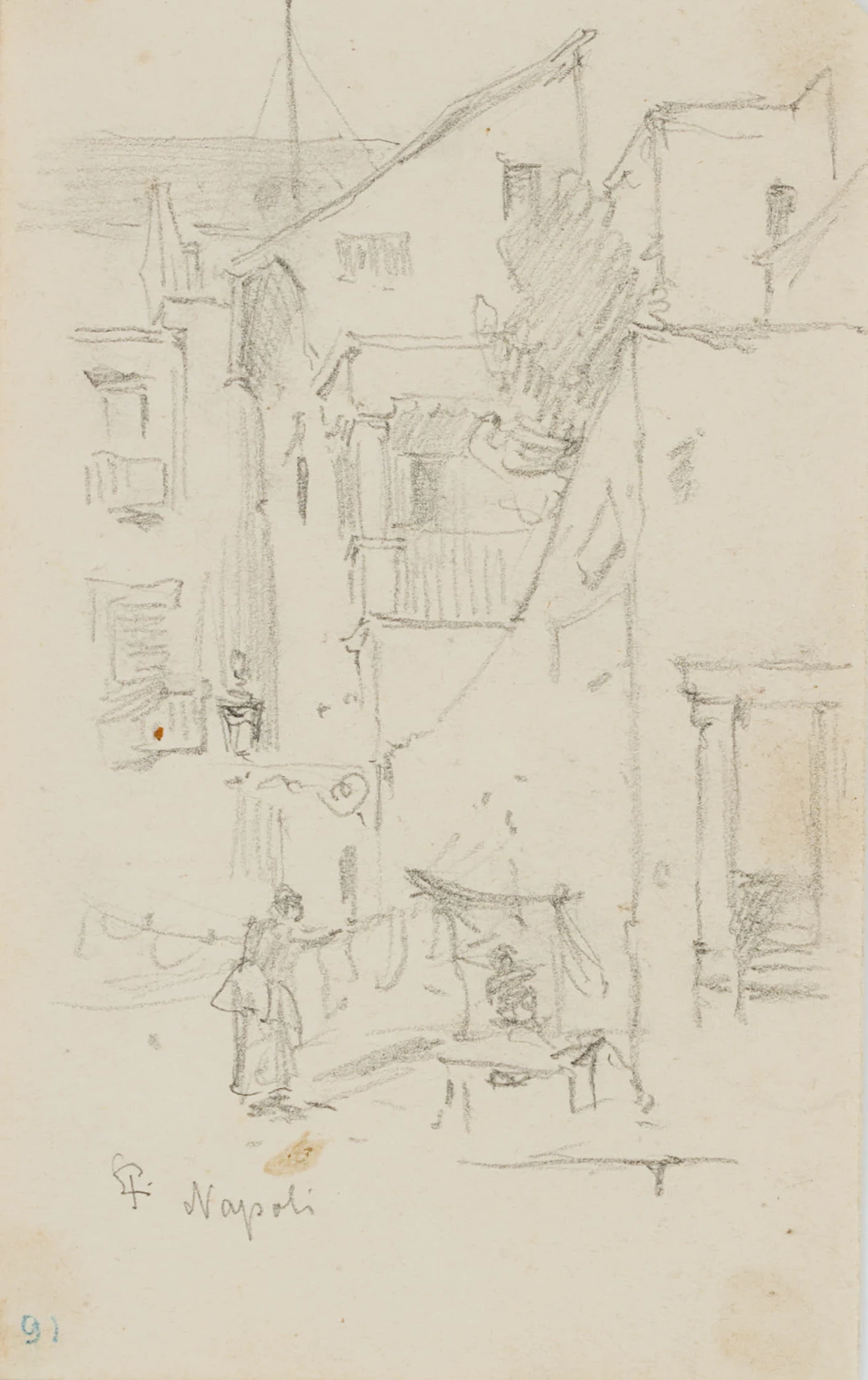 Leo Primavesi (1871 Köln - nach 1937 ), Straßenszene in Neapel, um