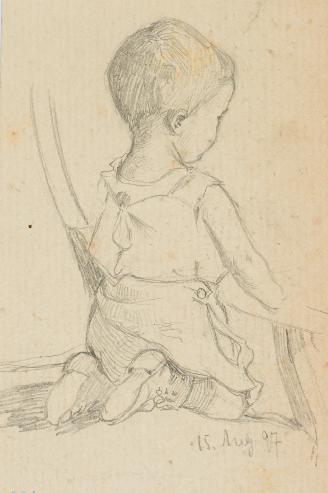 Leo Primavesi (1871 Köln - nach 1937 ), Kind auf einem Stuhl, Kleiner